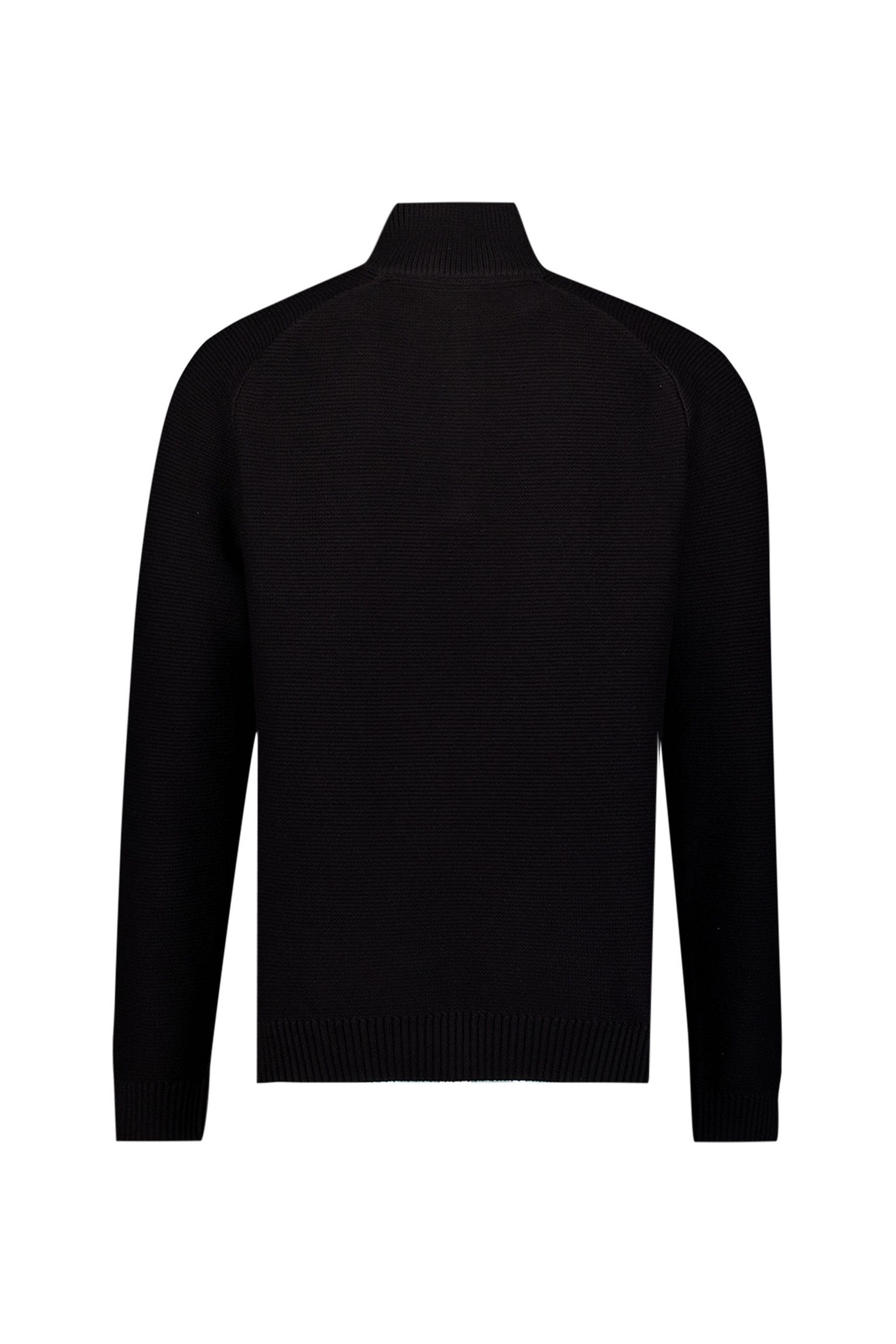 PULLOVER HALF ZIP CABLE KNIT BLACK 6