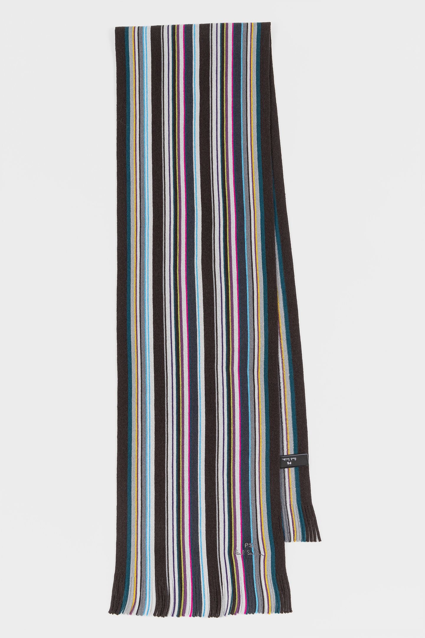 MEN SCARF PS MULTCL STRP SLATE 1