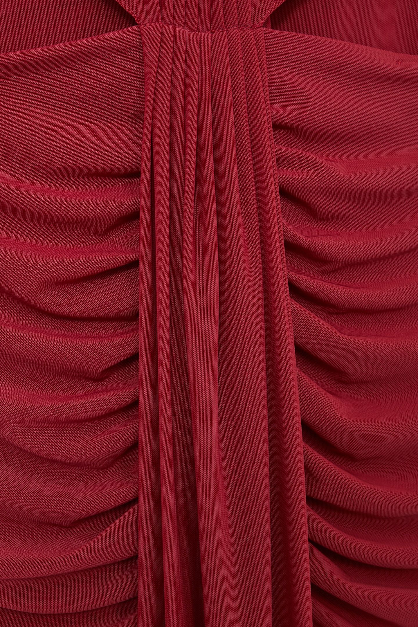 SLEEVELESS RUCHED MAXI DRESS DARK RED 6