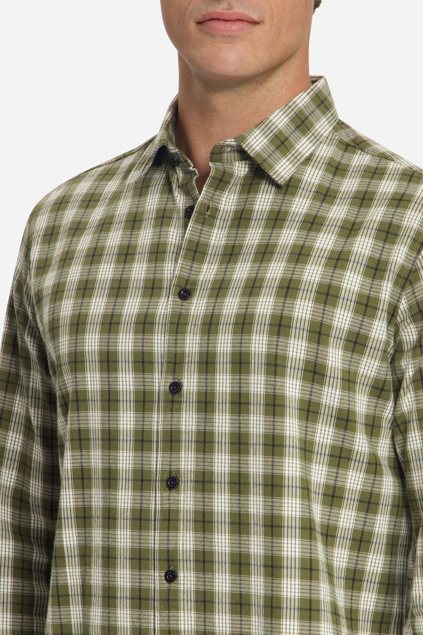 SHIRT YARN DYED CHECK MOSS 7