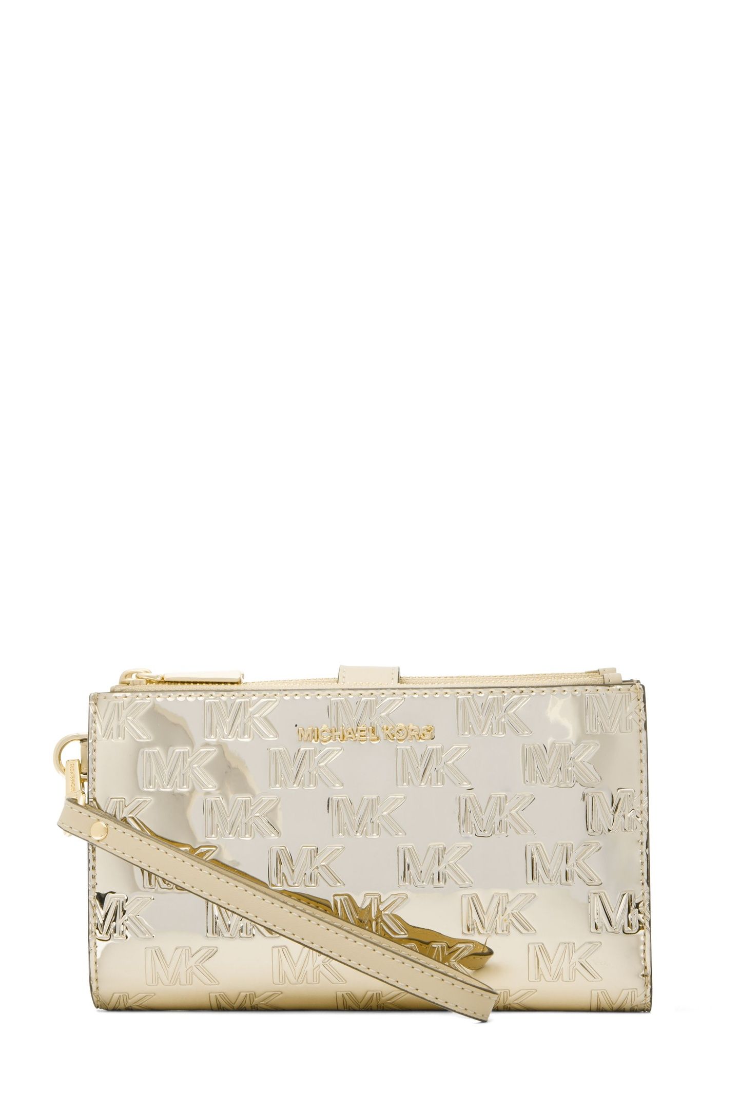 DOUBLE ZIP WRISTLET PALE GOLD 1