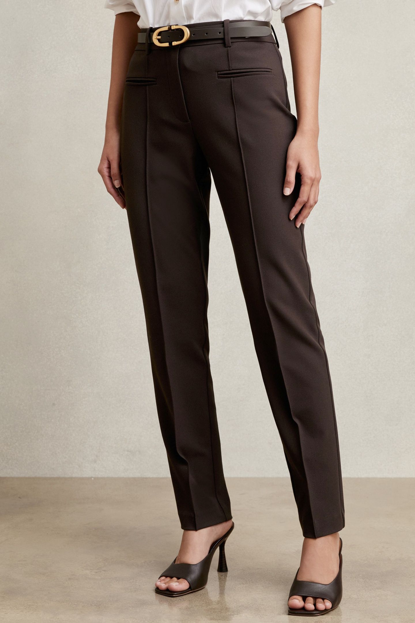 TAPER TROUSER CHOCOLATE BROWN 2