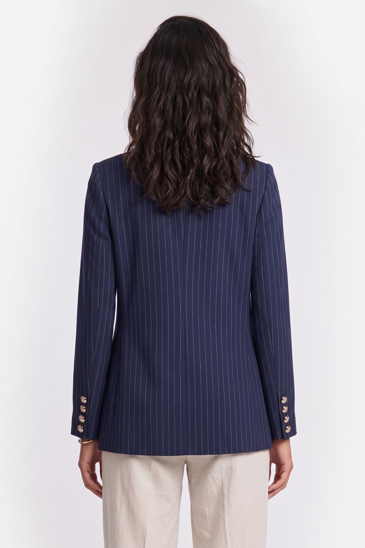 SIDNEY BLAZER NAVY PINSTRIPE WHITE 2