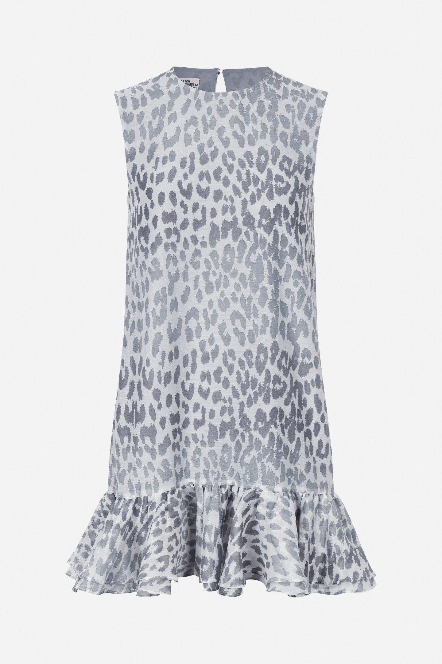 AGNESE DRESS GREY OFFICE LEOPARD 3