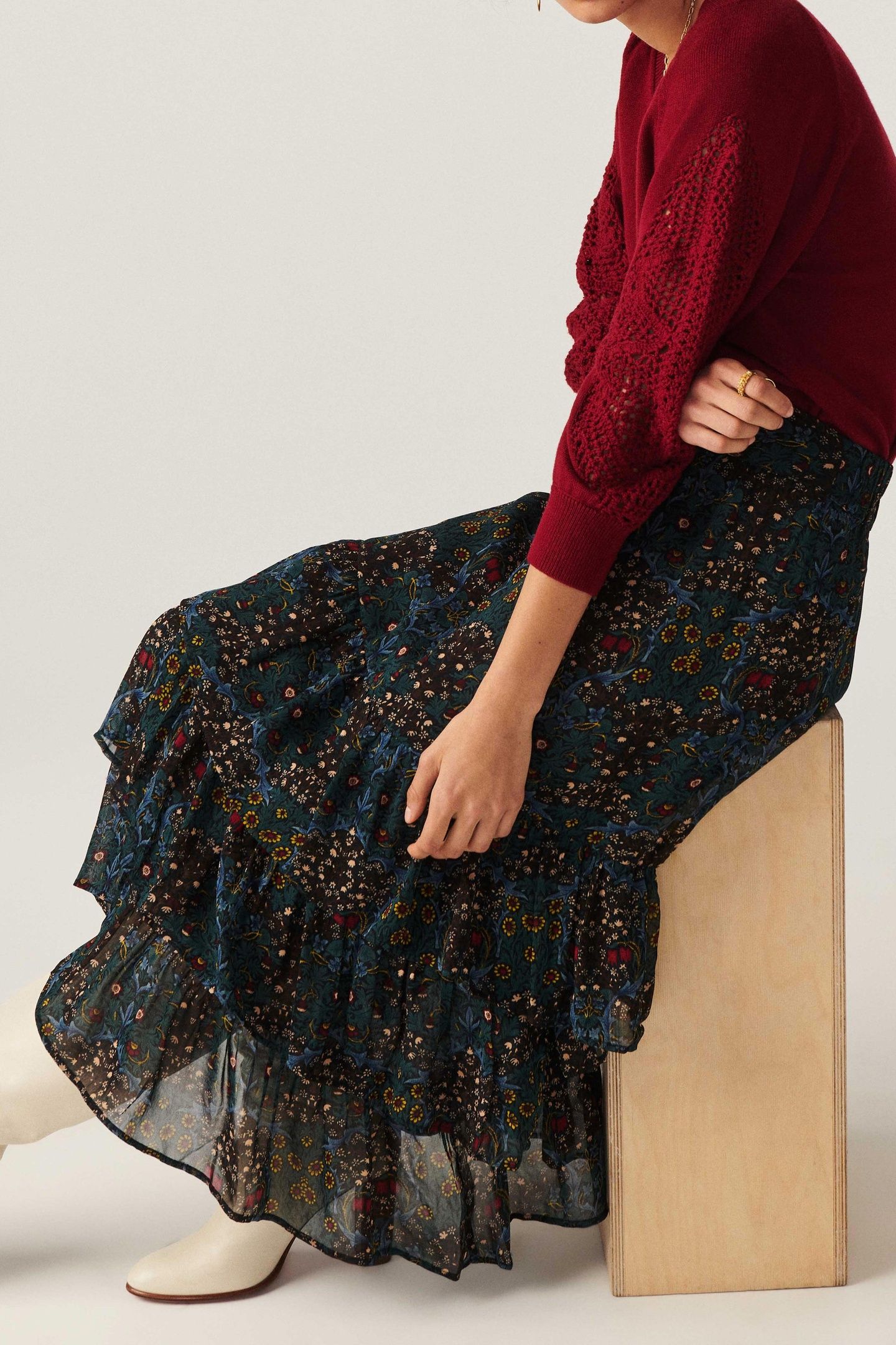 SHORT SLEEVES KNIT BURGUNDY 6