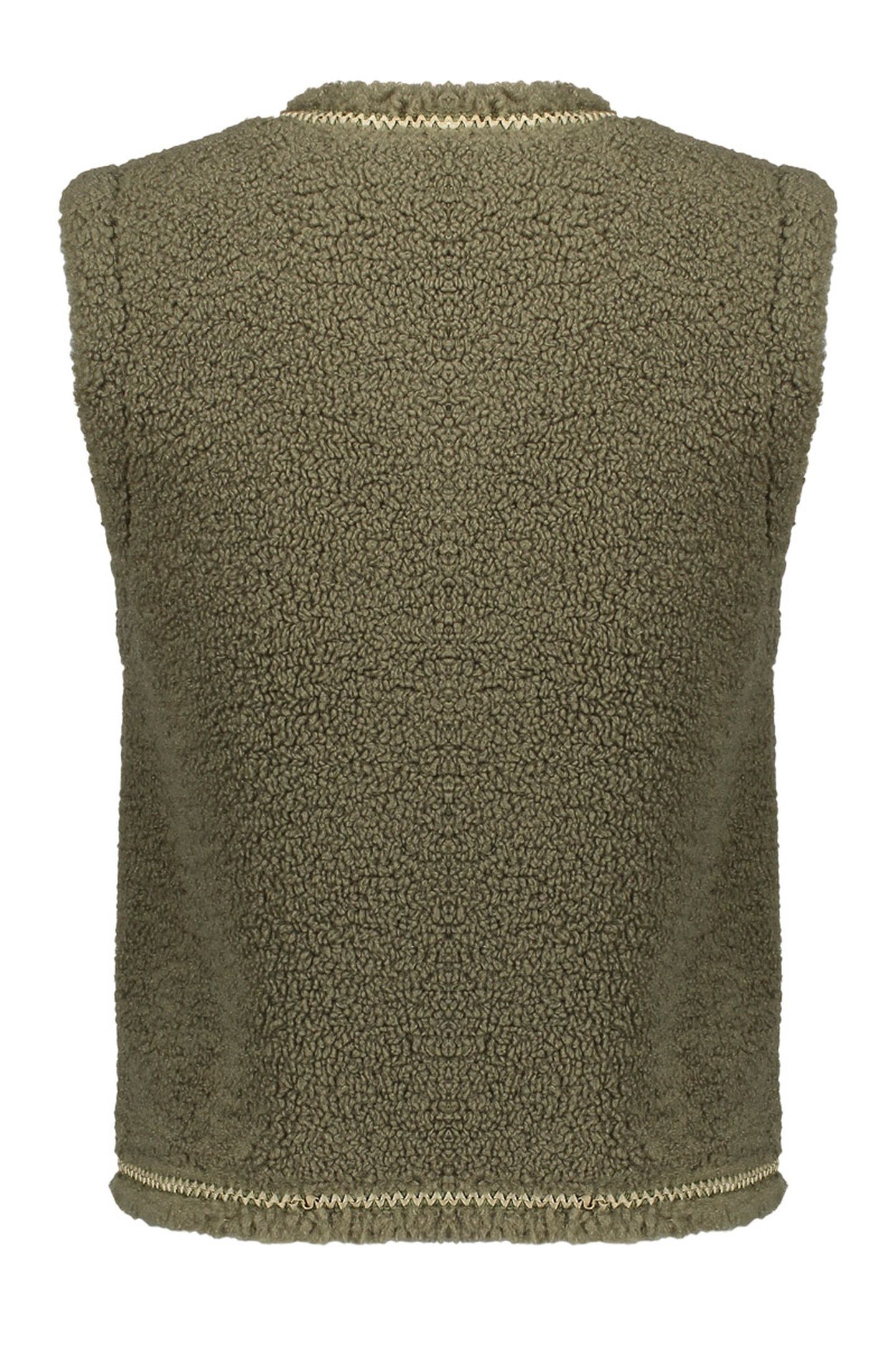 GILET TEDDY EMBROIDERY DARK GREEN/TAPE DARK GREEN 2