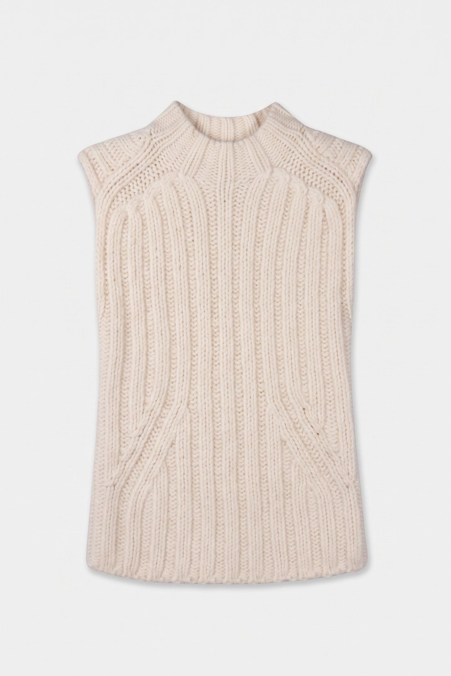 SURI HANDKNIT LOOK VEST WHITE 3