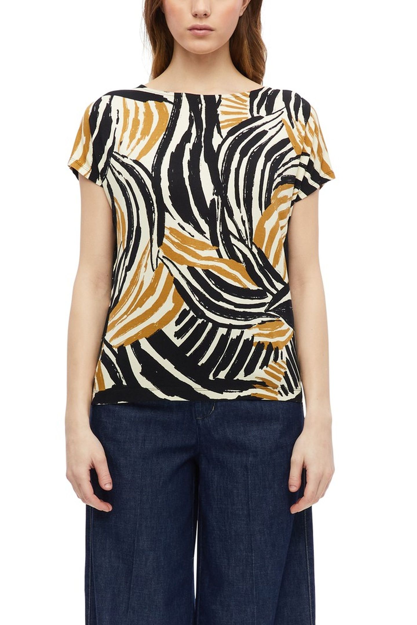 S.OLIVER T-SHIRTS BROWN 1