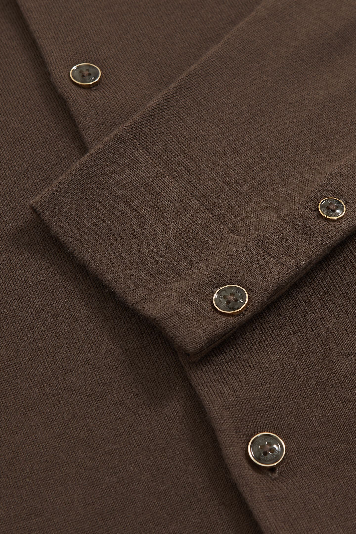 LS BUTTON THROUGH MERINO WOOL CARDIGAN CHOCOLATE BROWN 6
