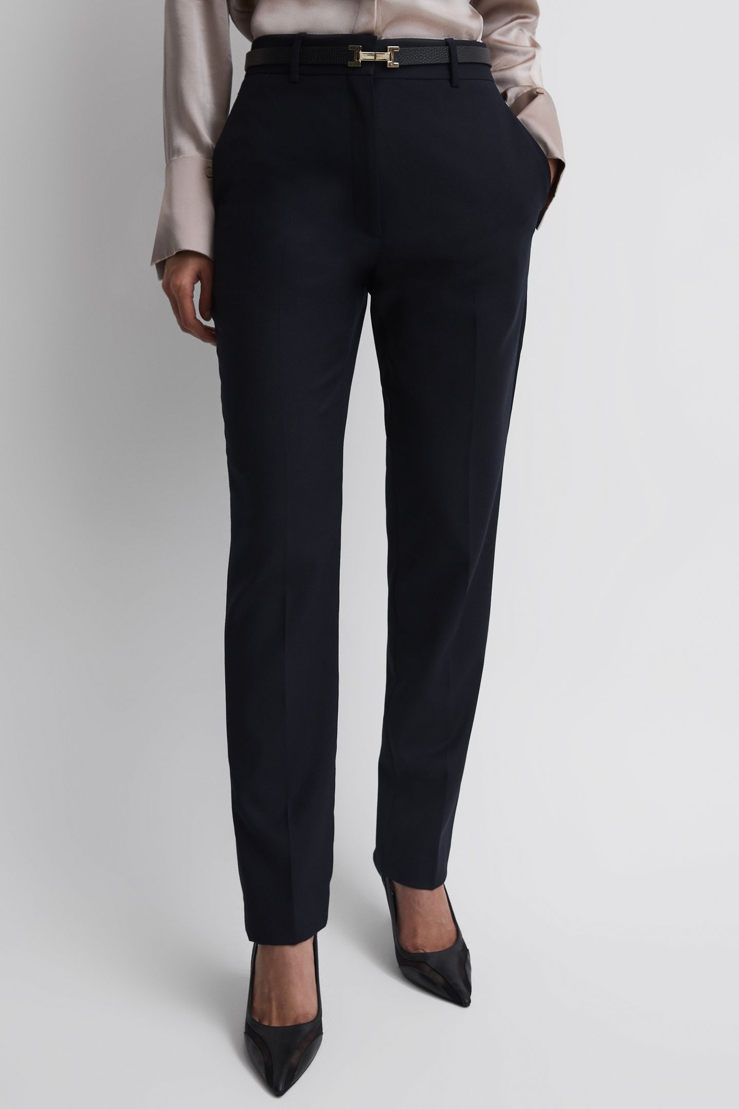 TAILORED SLIM LEG TROUSER NAVY 2