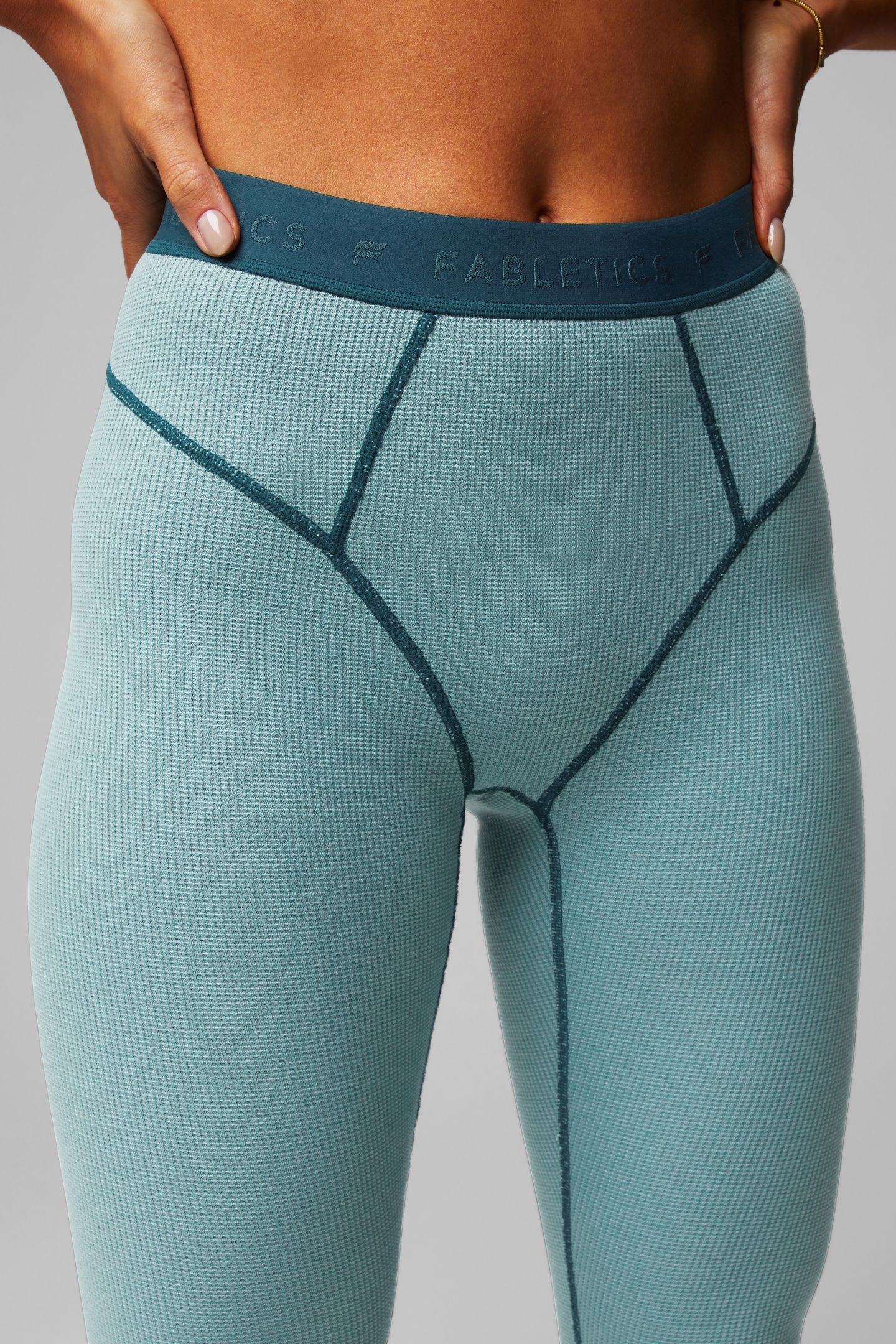 FABLETICS WAFFLE LEGGING ARCTIC WAVE/MIDNIGHT WAVE 8