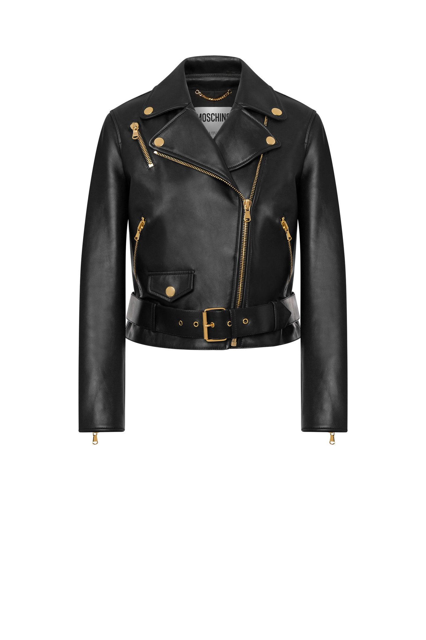 CHINESE NEW YEAR NAPPA LEATHER BIKER BLACK 3