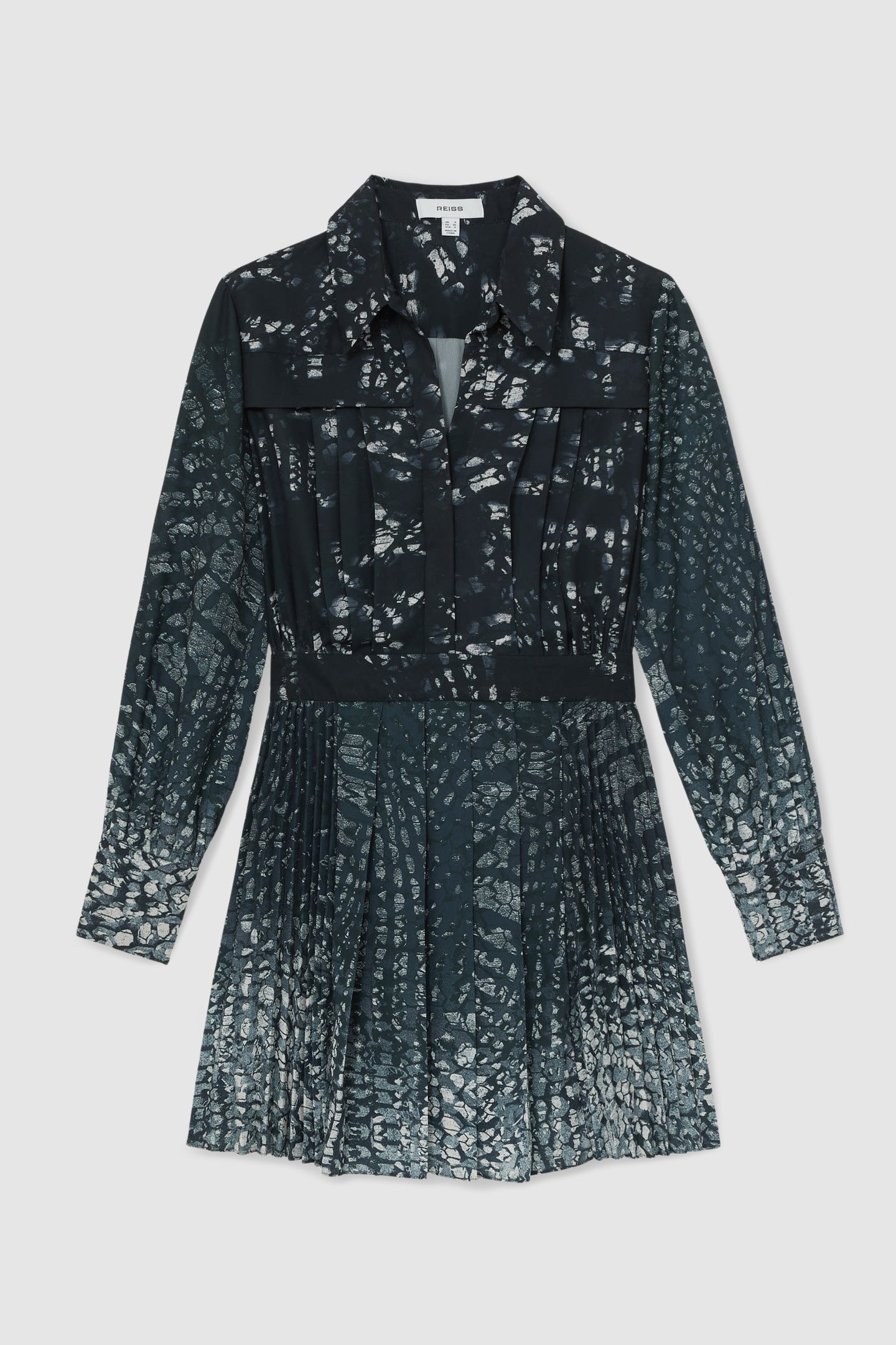 PRINTED FLIPPY DRESS NAVY 4