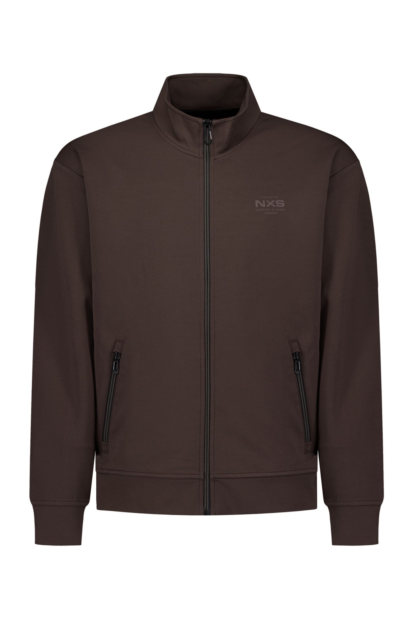 SWEATER FULL ZIP DARK BROWN 5