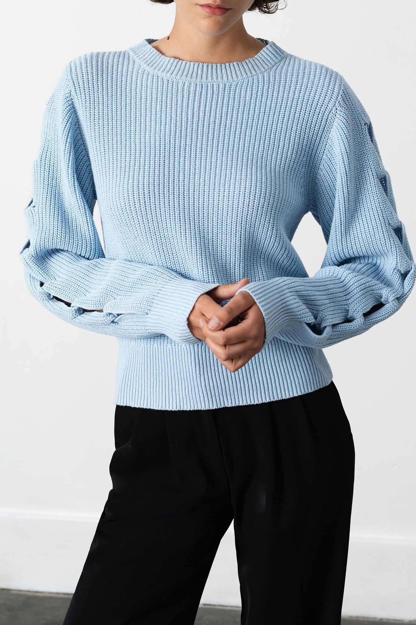 GLINDA BRAID SLV JUMPER ARCTIC BLUE 1