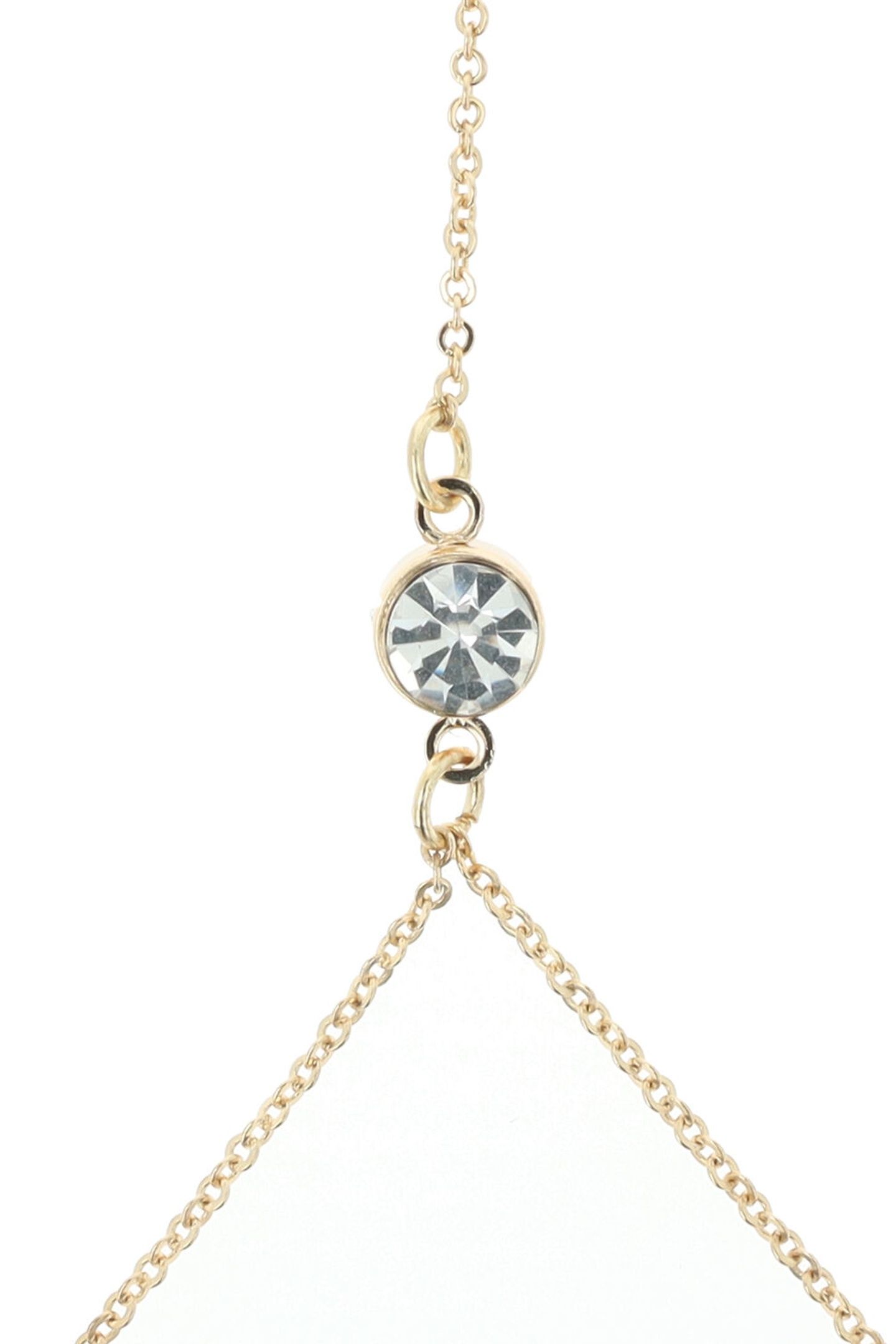 GOLDEN ANKLE CHAIN WITH CRYSTALS CRYSTAL 3