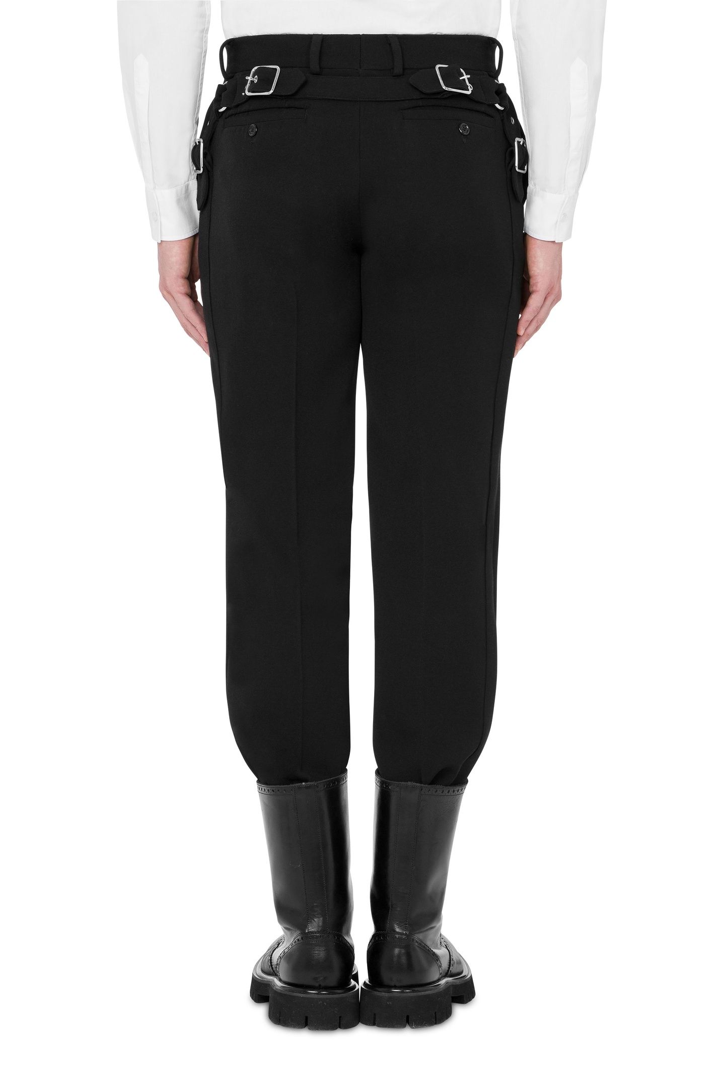 GRAIN DE POUDRE WOOL TROUSERS BLACK 2