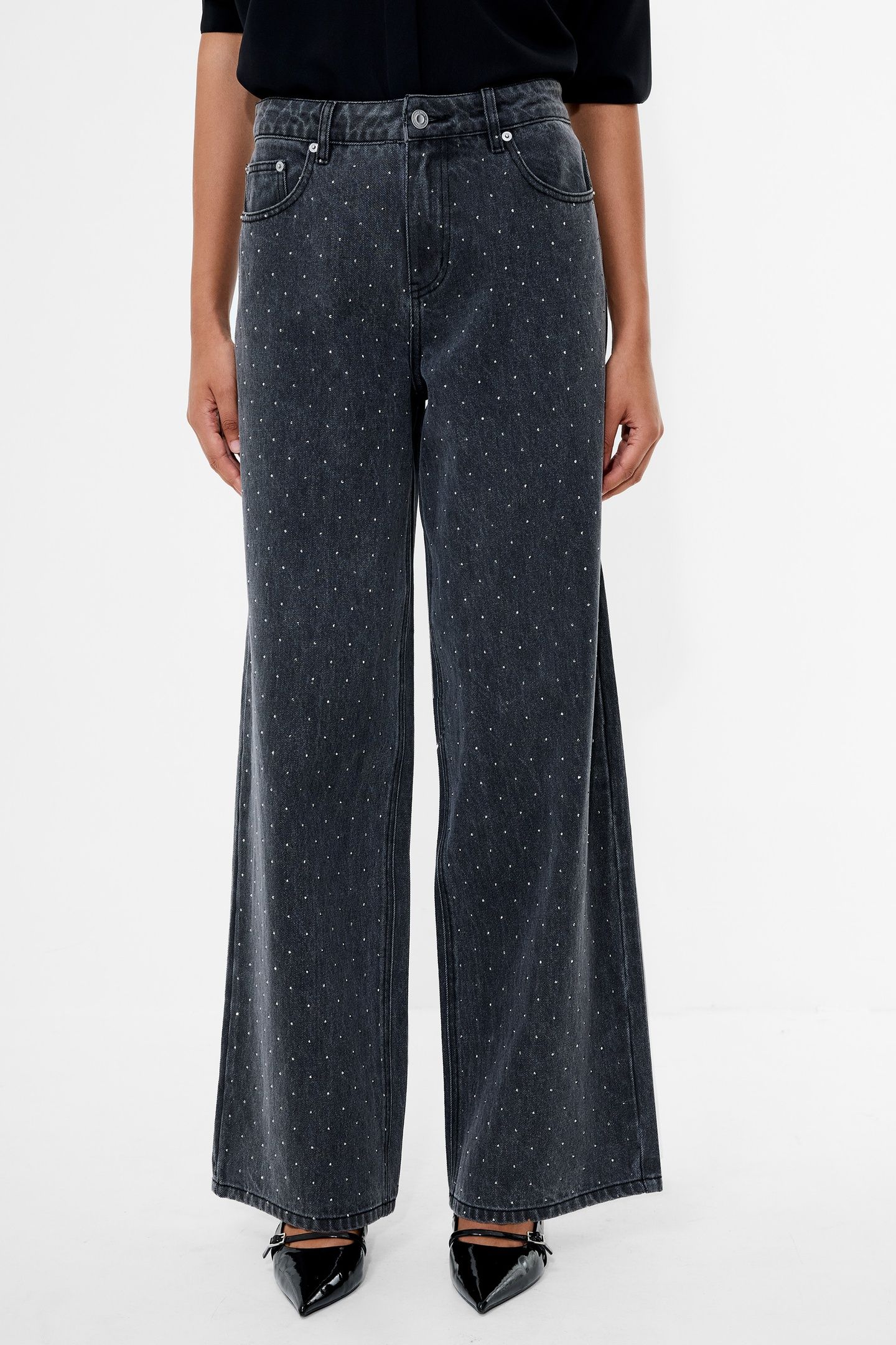 RALPHIE DENIM EMBELLISHED JEAN CHARCOAL GREY CHARCOAL GREY 1