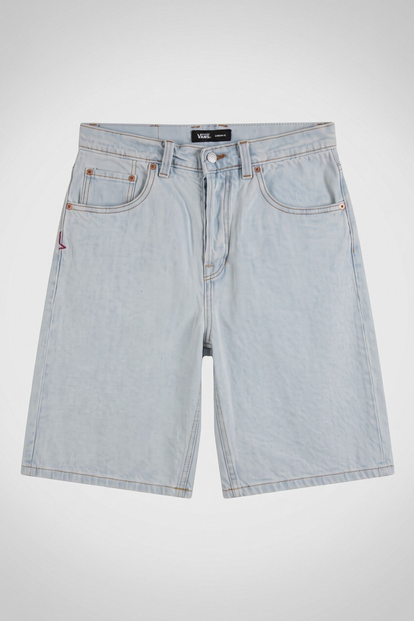 CHECK-5 BAGGY DENIM SHORTS BLUE 3
