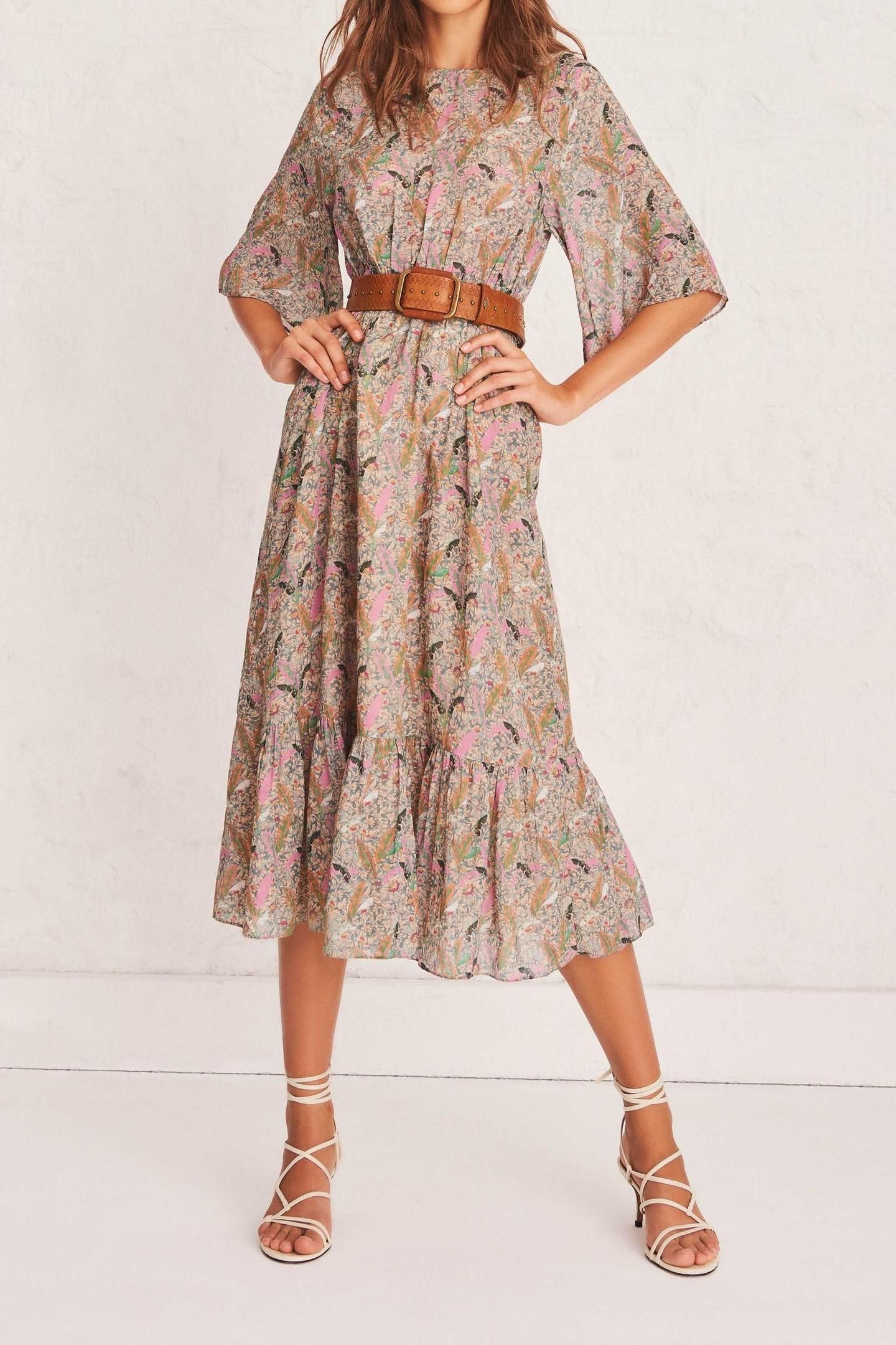 MID-LENGTH DRESS ECRU 1