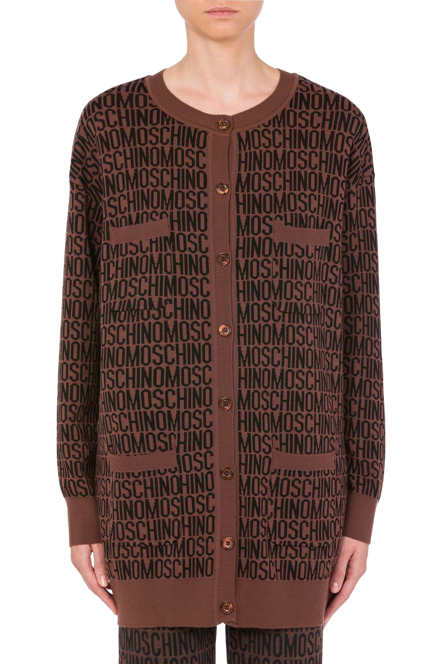 KNITTED JACKET BROWN 1
