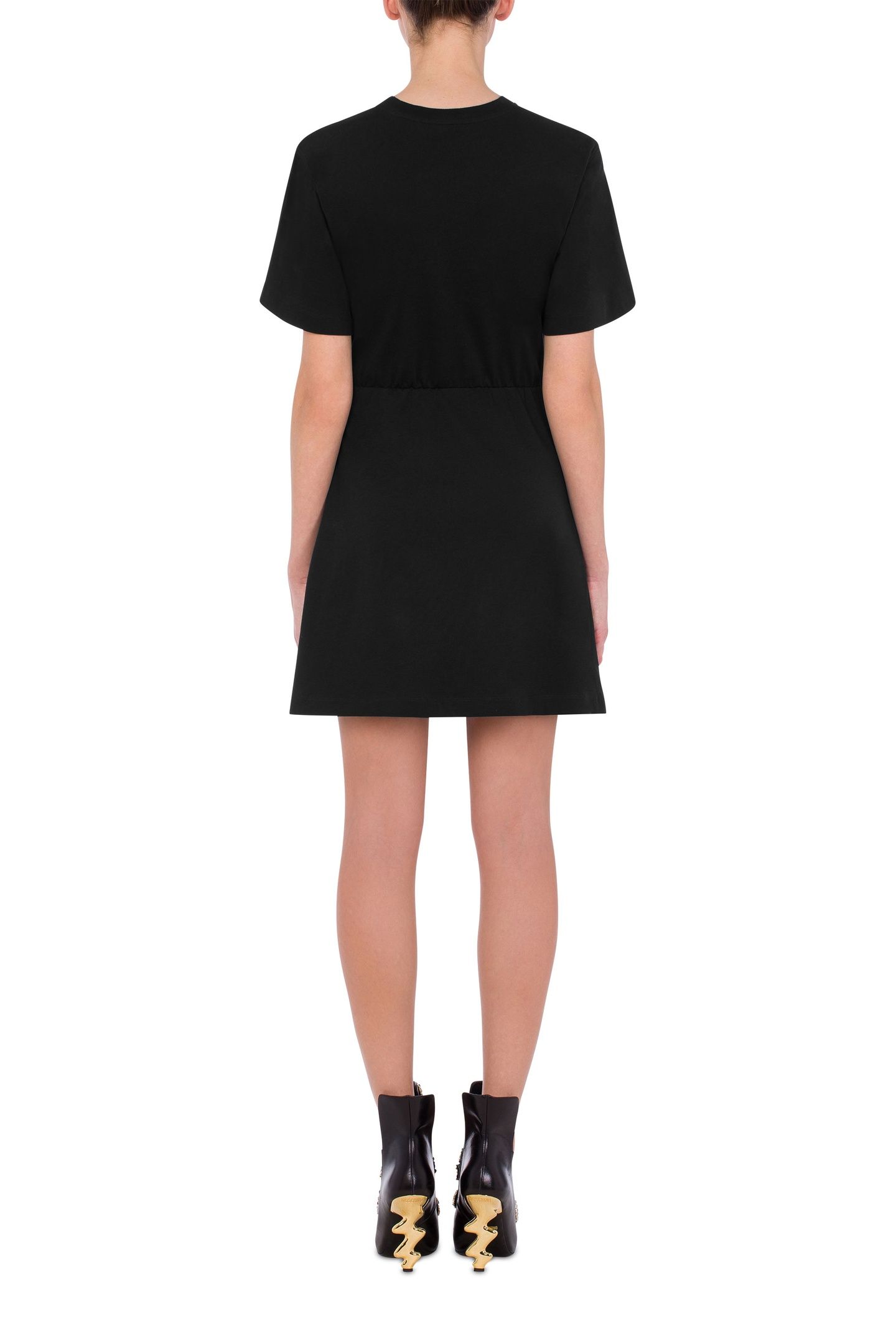 JEWEL FLOWER ORGANIC JERSEY DRESS BLACK 2