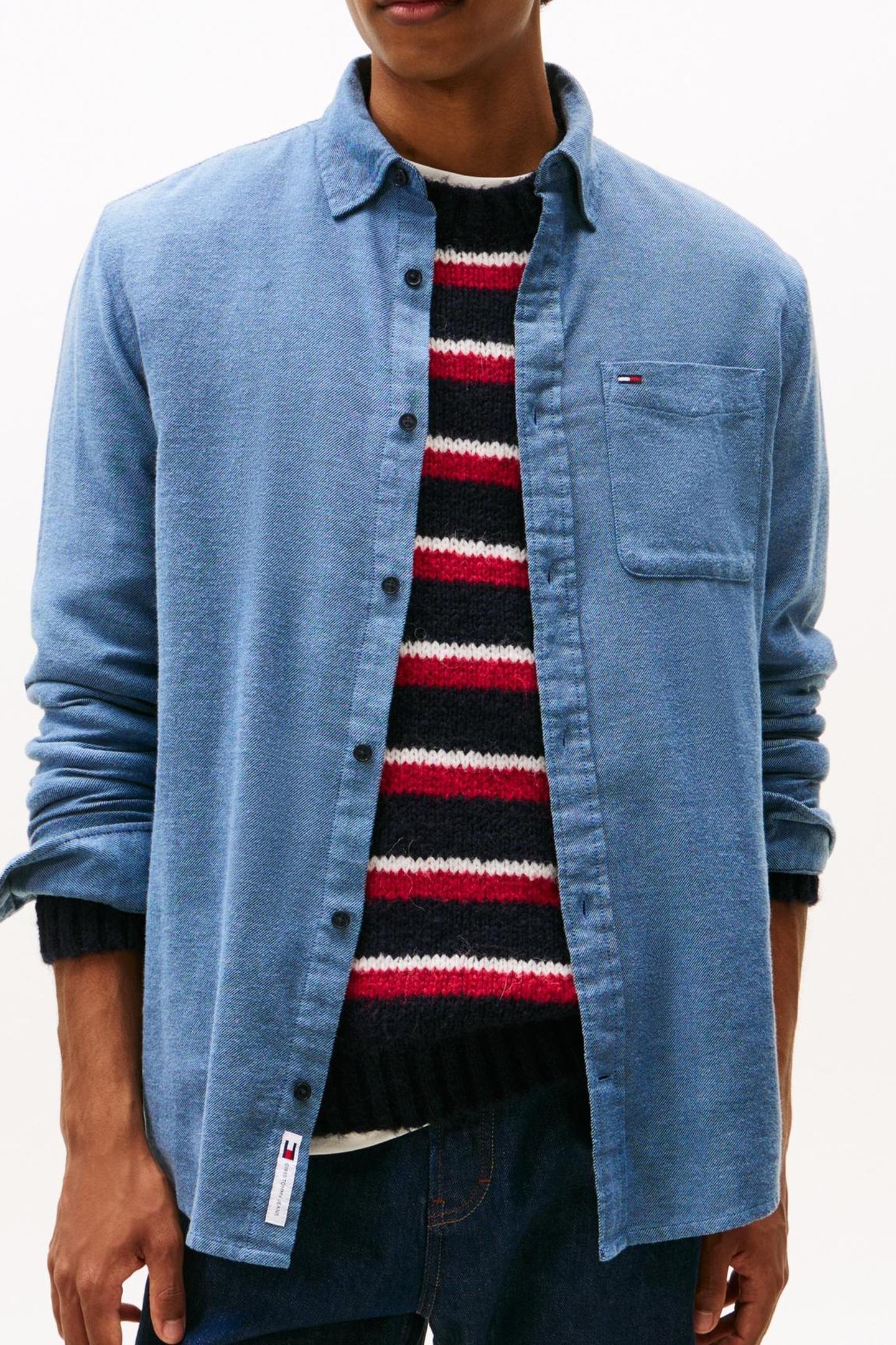 TJM REG FLANNEL SHIRT DARK NIGHT NAVY 1
