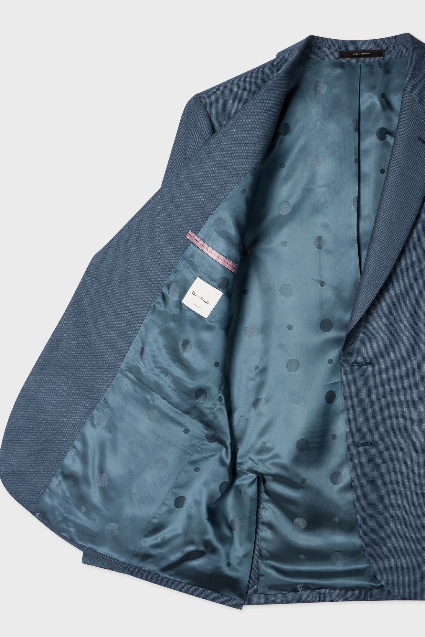 MENS TAILORED FIT 2 BUTTON SUIT PETROL BLUE 7
