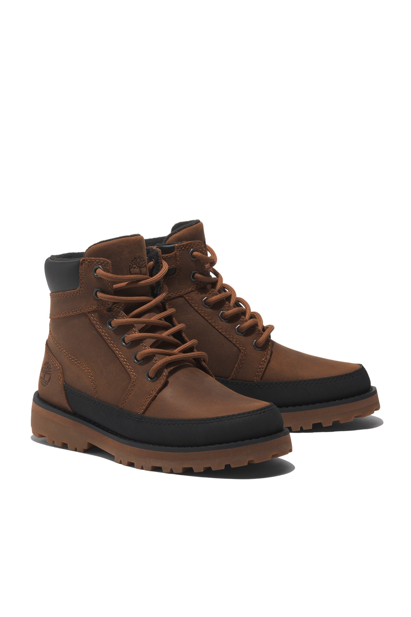 COURMA KID MID LACE UP BOOT SADDLE 3