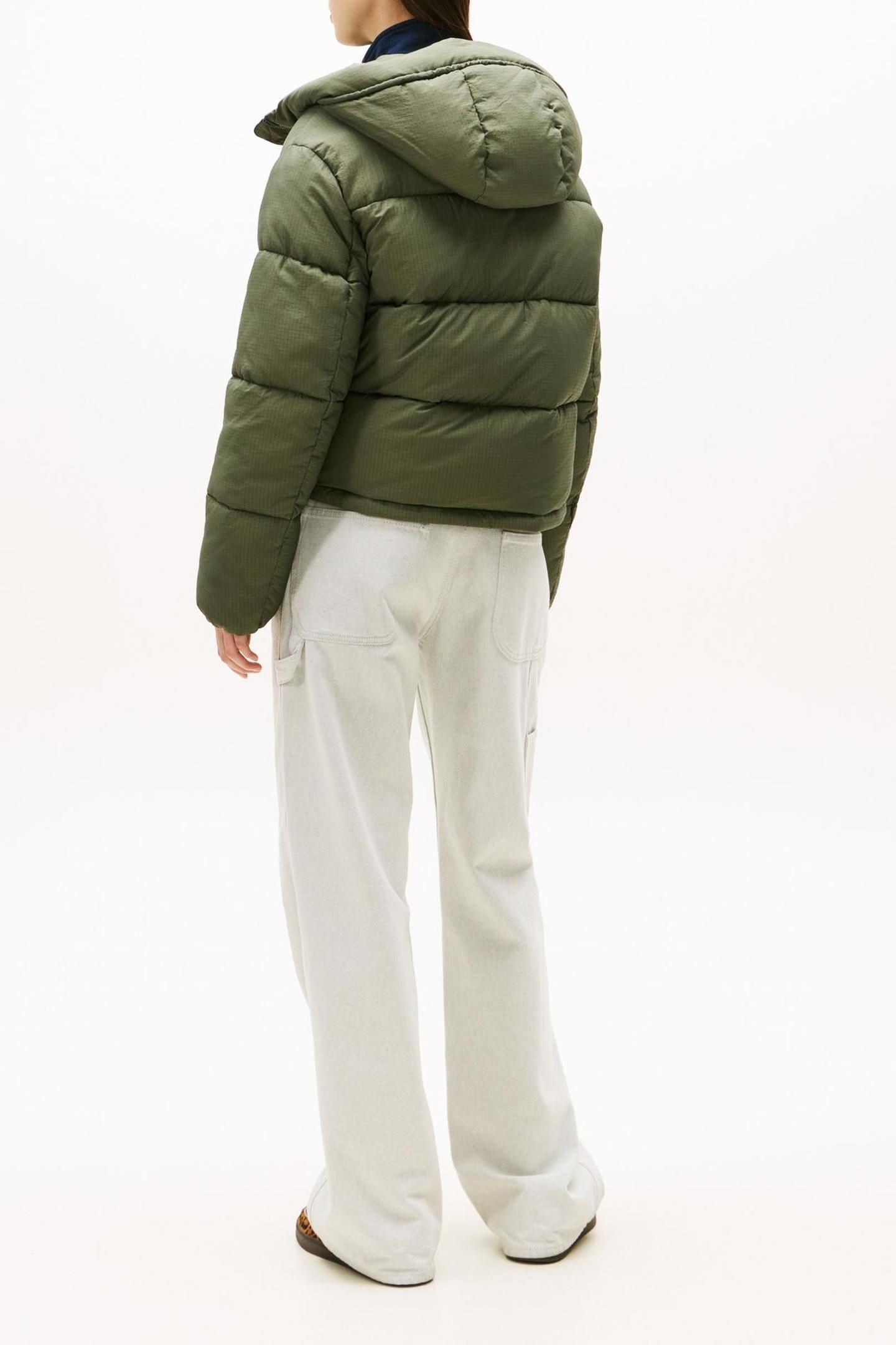 TJW HOODED PUFFER JACKET PEWTER GREEN 2