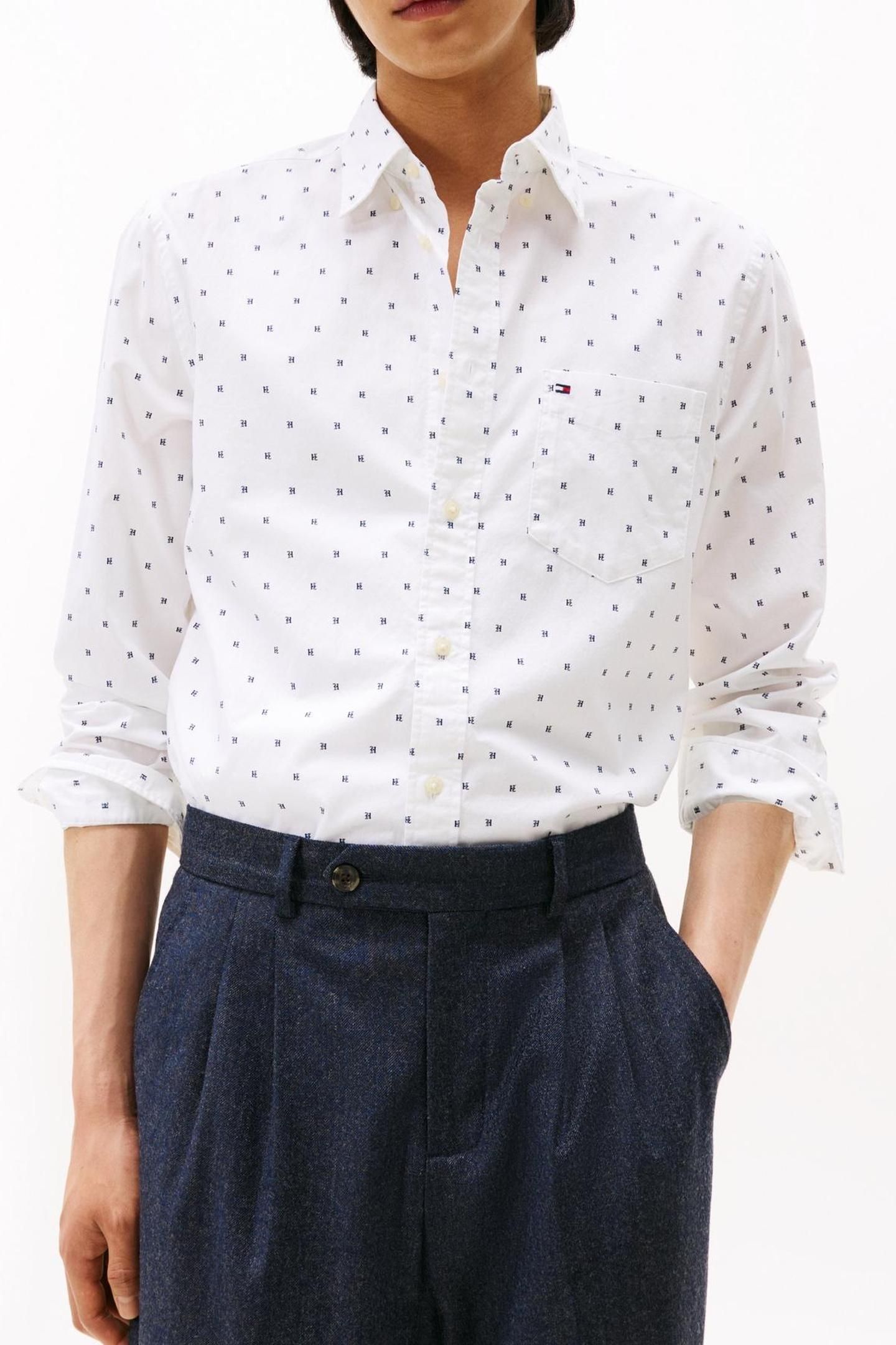 FLEX POPLIN SMALL PR SHIRT WHITE/ALLOVER 1