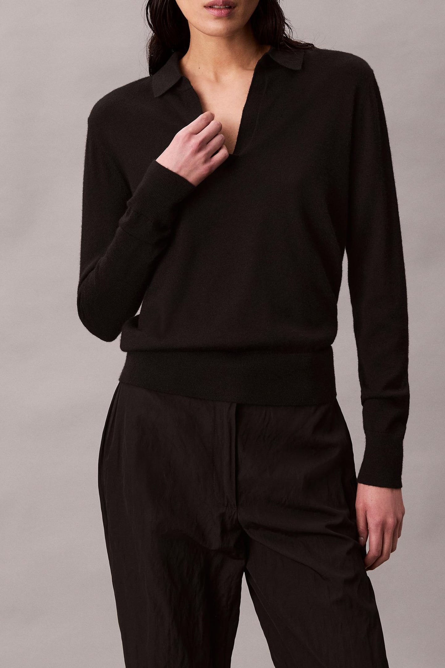 LS JNY EXTRAFINE MERINO BLACK 1
