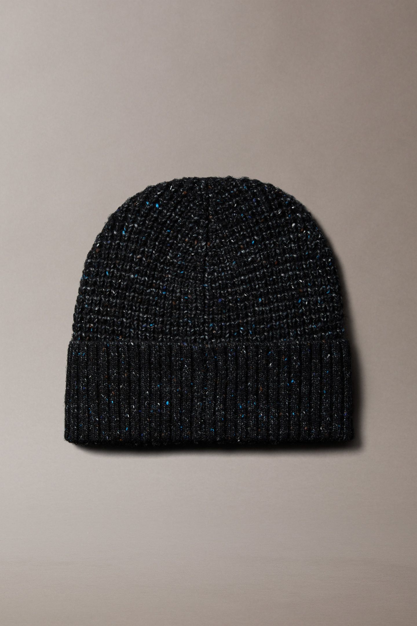 TWEED WOOL BLEND BEANIE BLACK 2