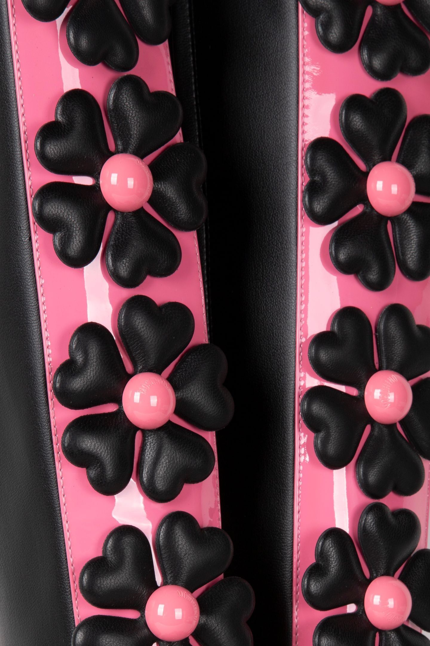 HEART FLOWERS STRETCH BOOTS BLACK 4