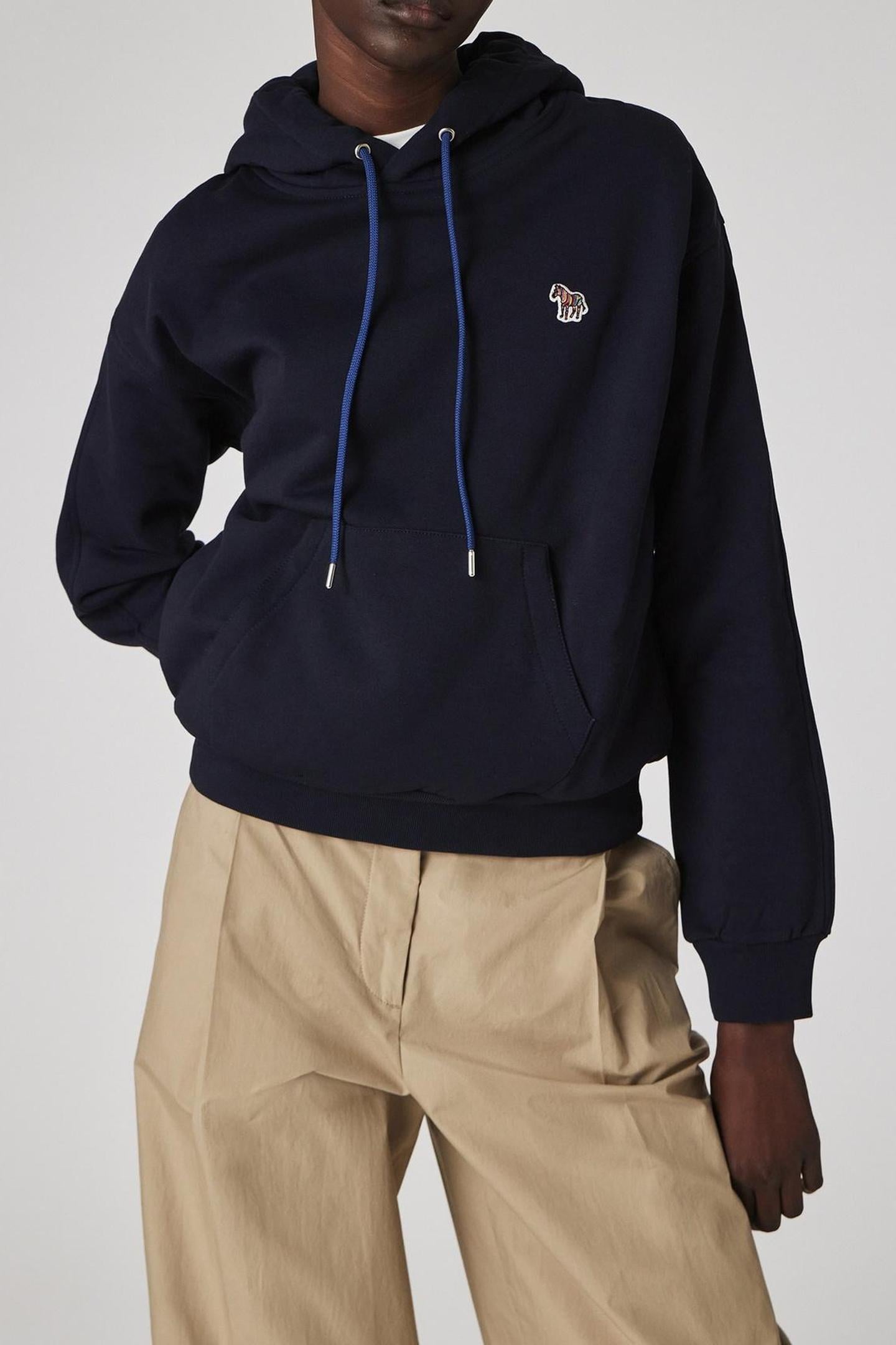 WOMENS ZEBRA HOODY VERY DARK NAVY 1