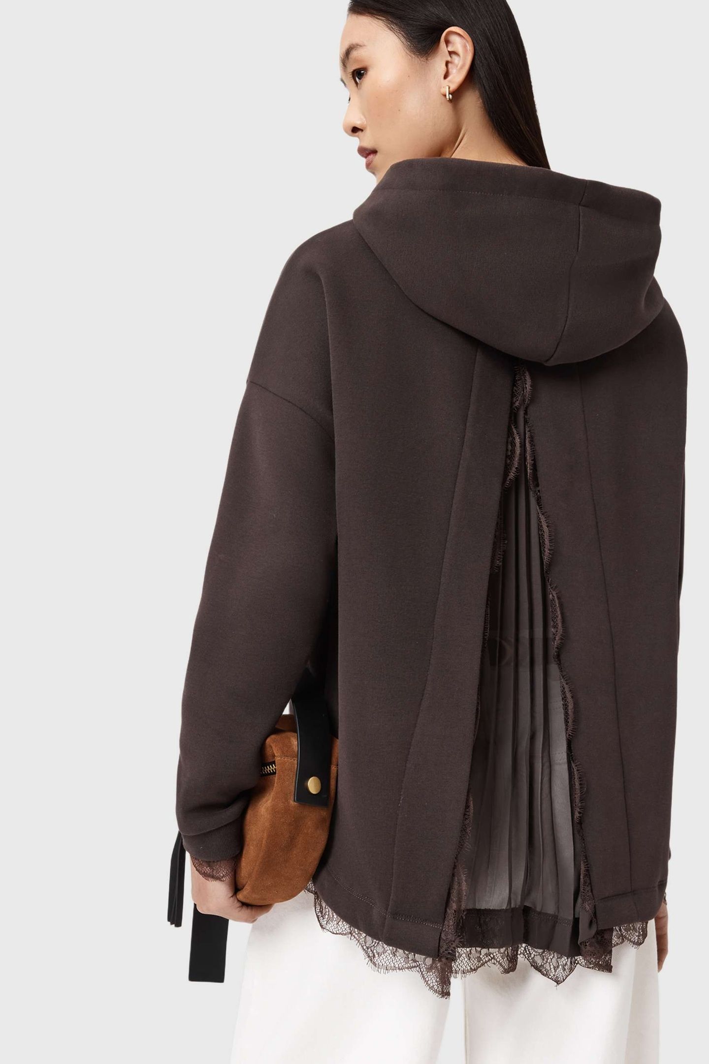 NIA LACE HOODY BOTTLE BROWN 7