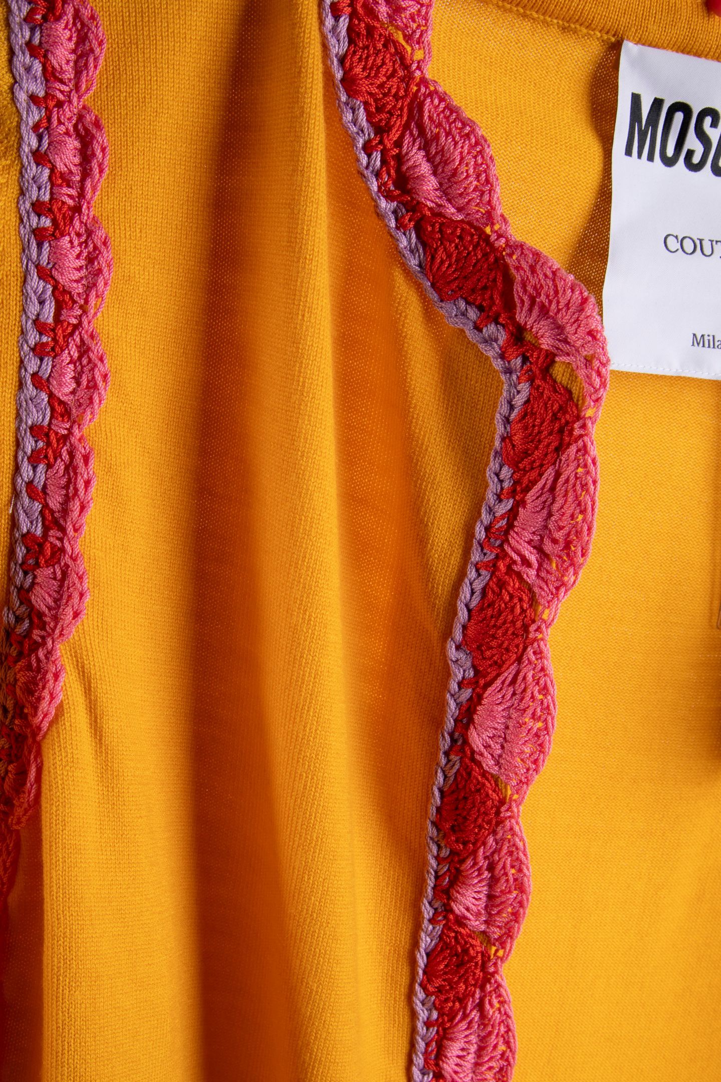 WOOL CARDIGAN CROCHET DETAILS YELLOW 3