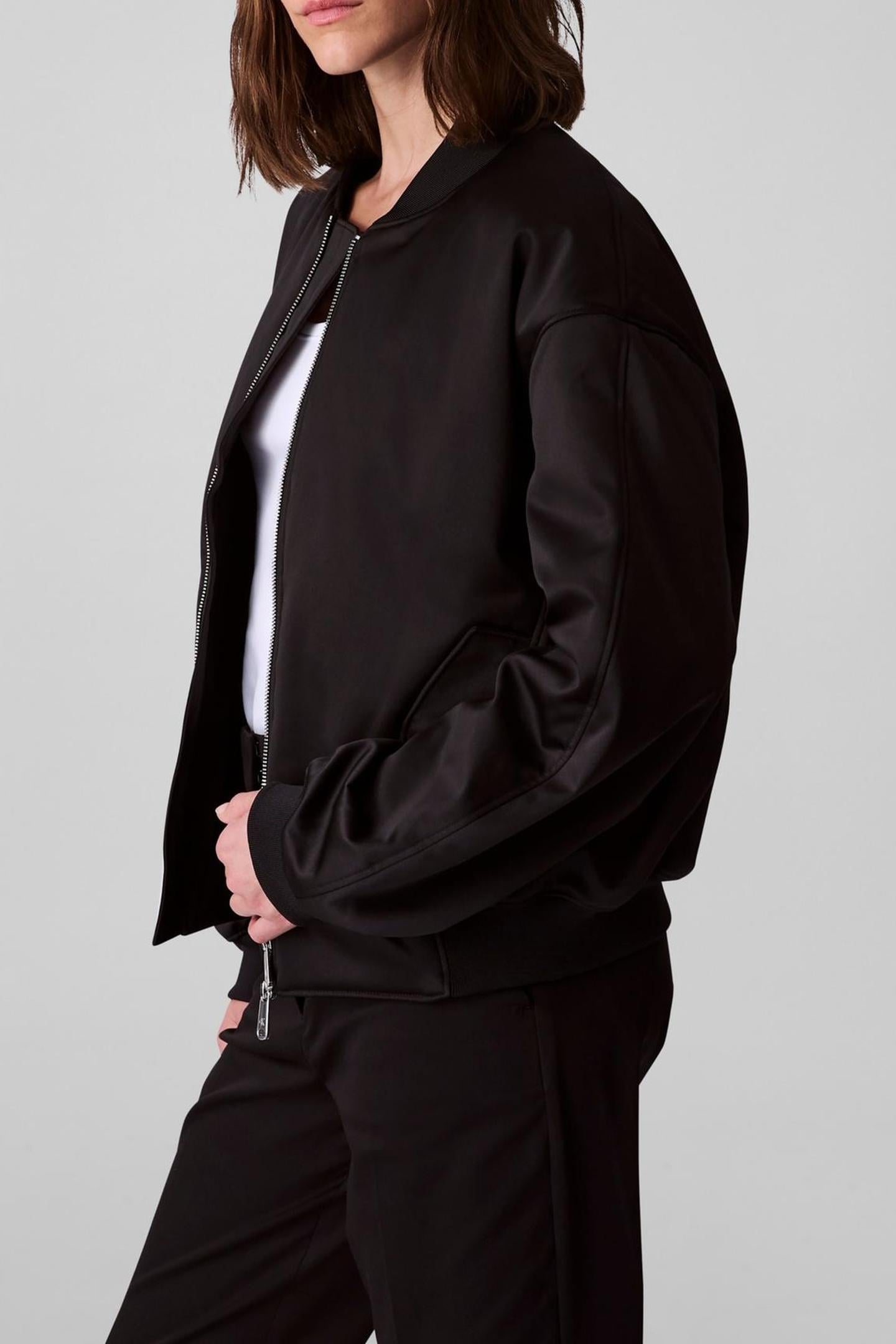 SATIN BOMBER BLACK 4