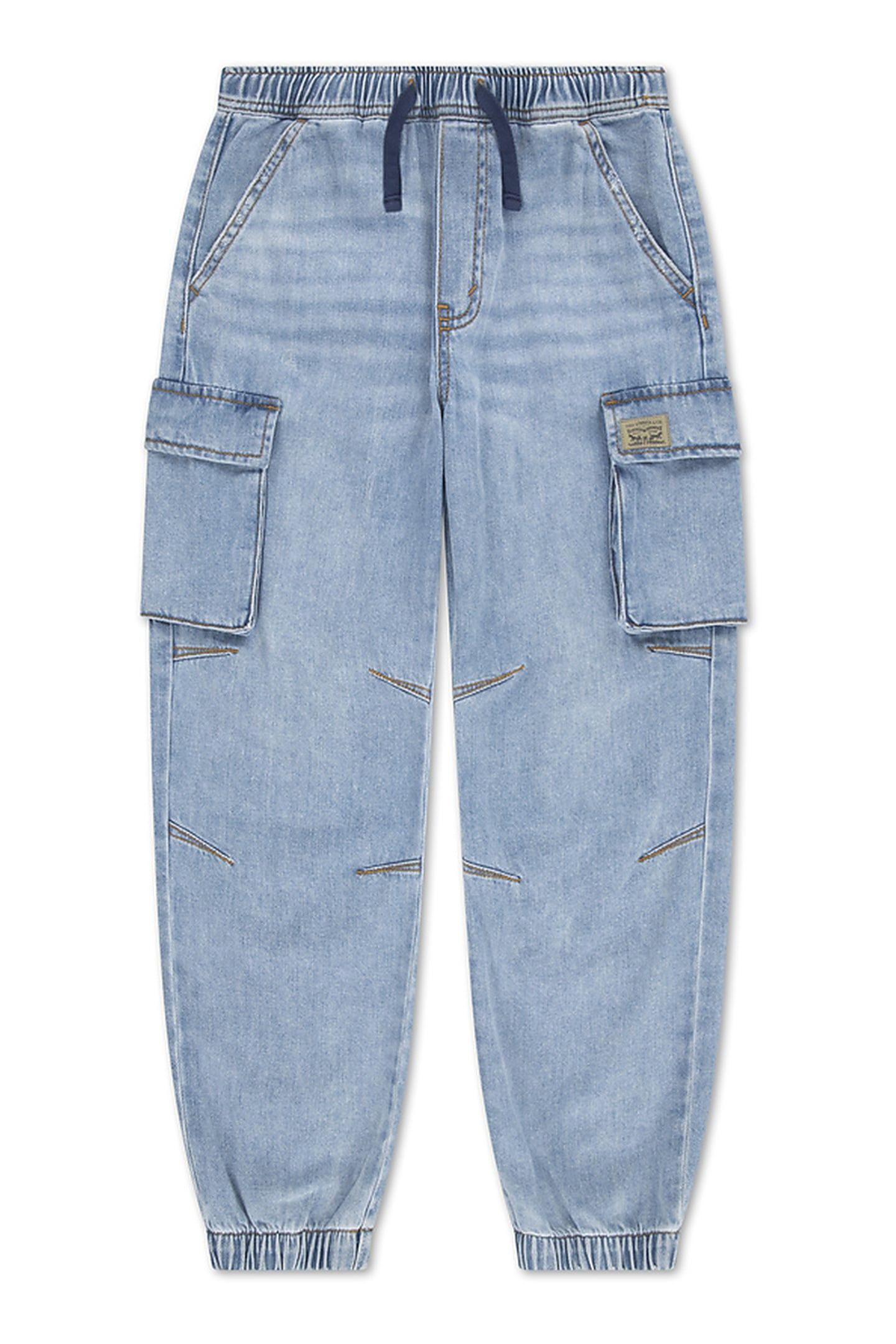 BOYS DENIM PARACHUTE CARGO PANTS FROM SCRATCH NO DESTRUCTION 1