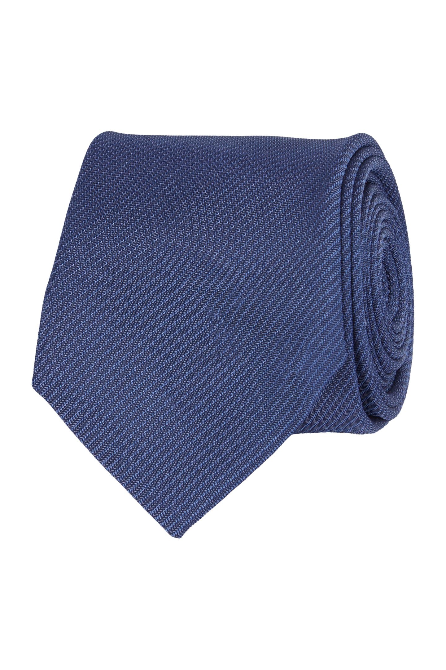 FINE STRIPE SILK TIE DELTA BLUE 2