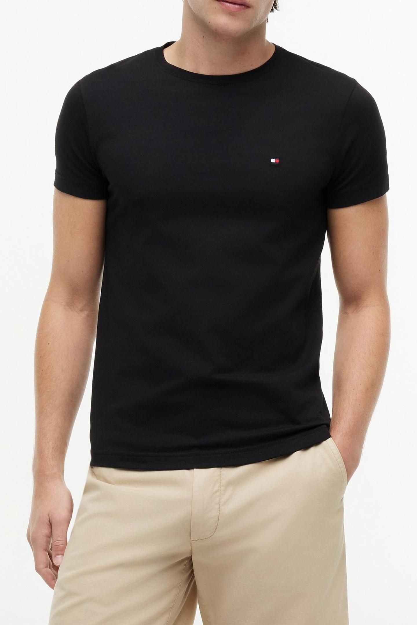 CORE STRETCH SLIM C-NECK BLACK 1