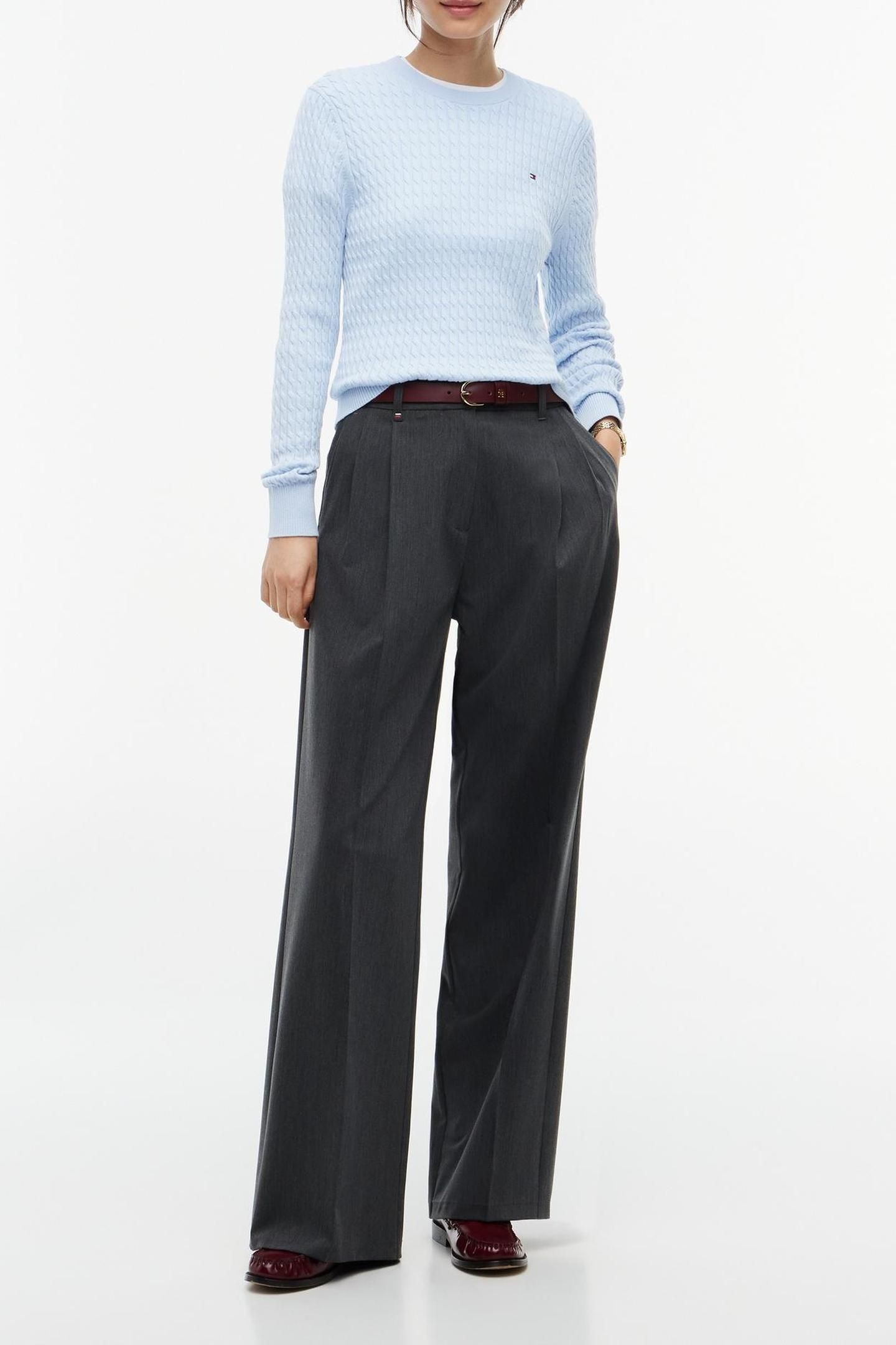 COTTON MINI CABLE SWEATER SKY BLUE 4