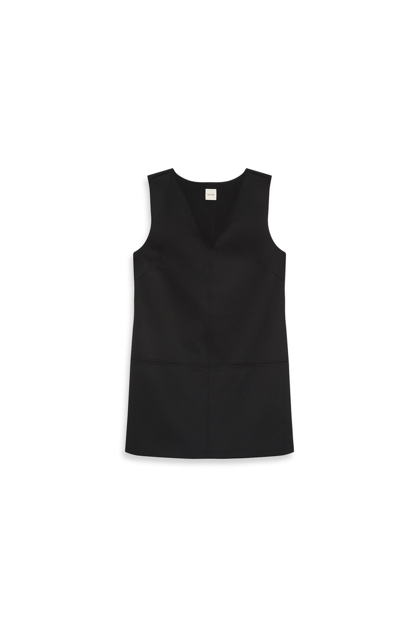 SCUBA V NECK MINI DRESS BLACK 4