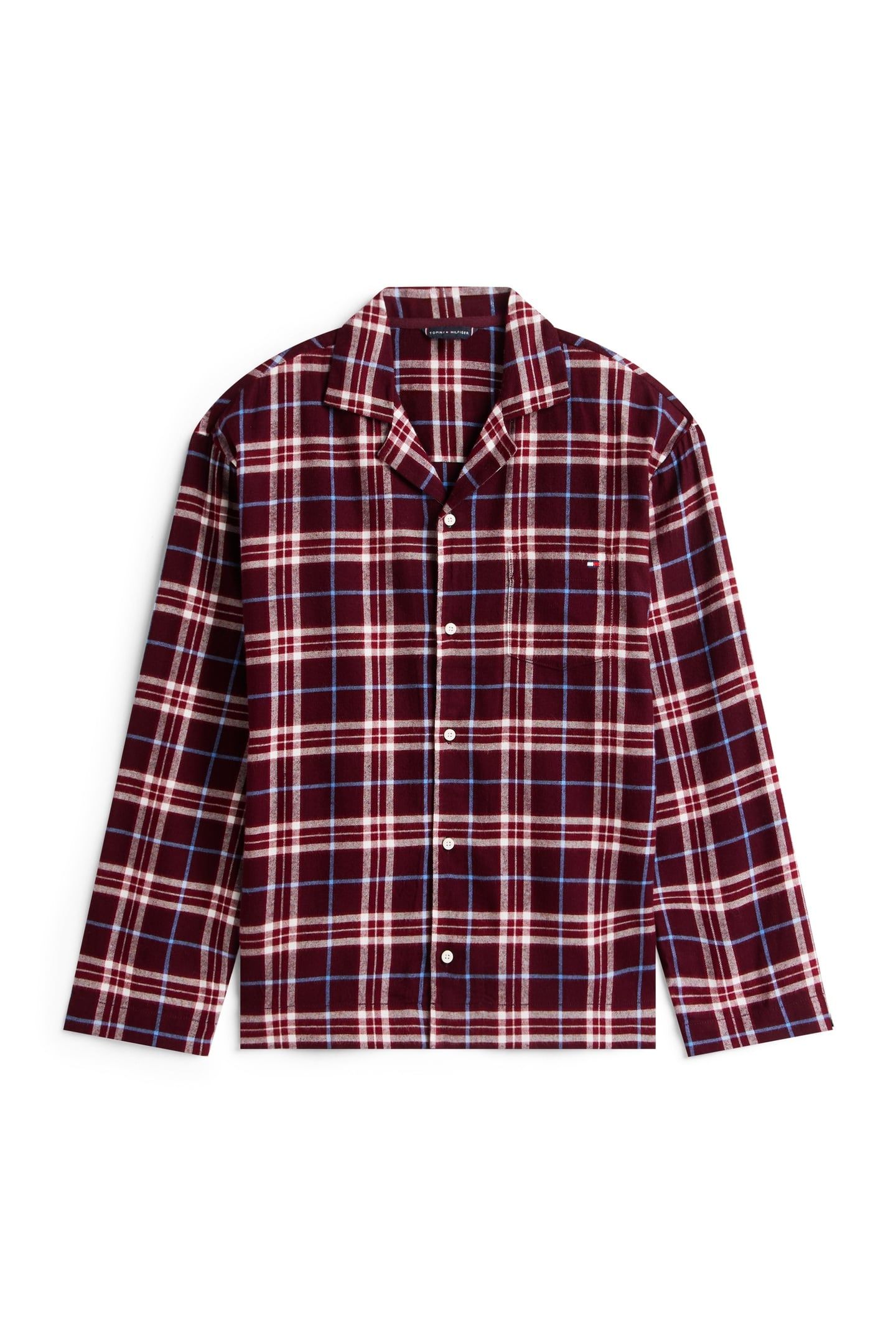RELAXED FLANNEL PJ SET TARTAN REIKER BURGUNDY 3