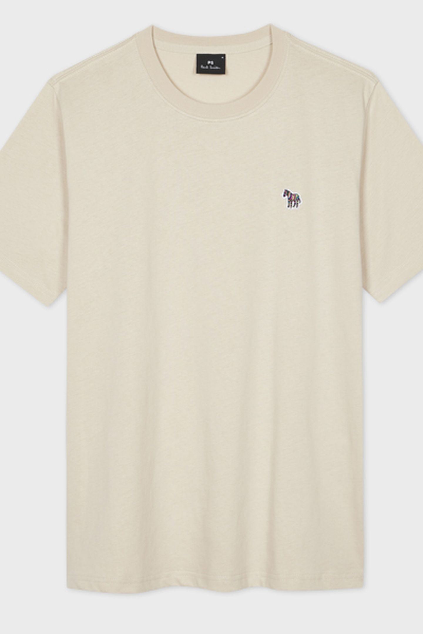 MENS REG FIT SS TSHIRT ZEBRA PARCHMENT 2