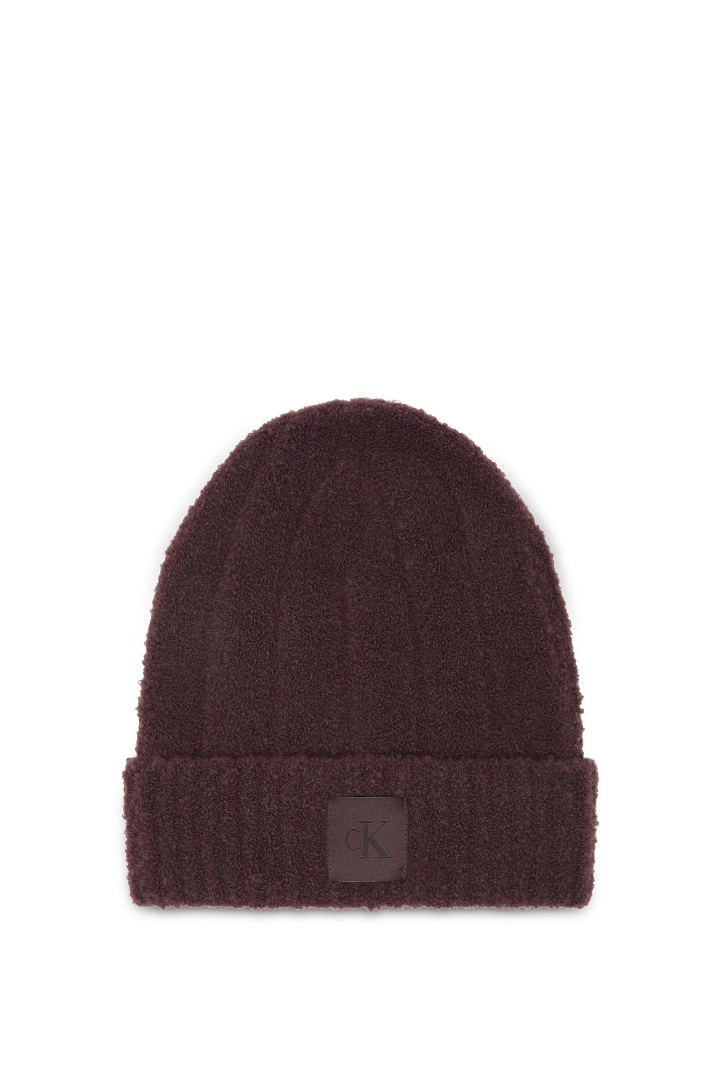 CK PATCH BOUCLE BEANIE FUDGE 3