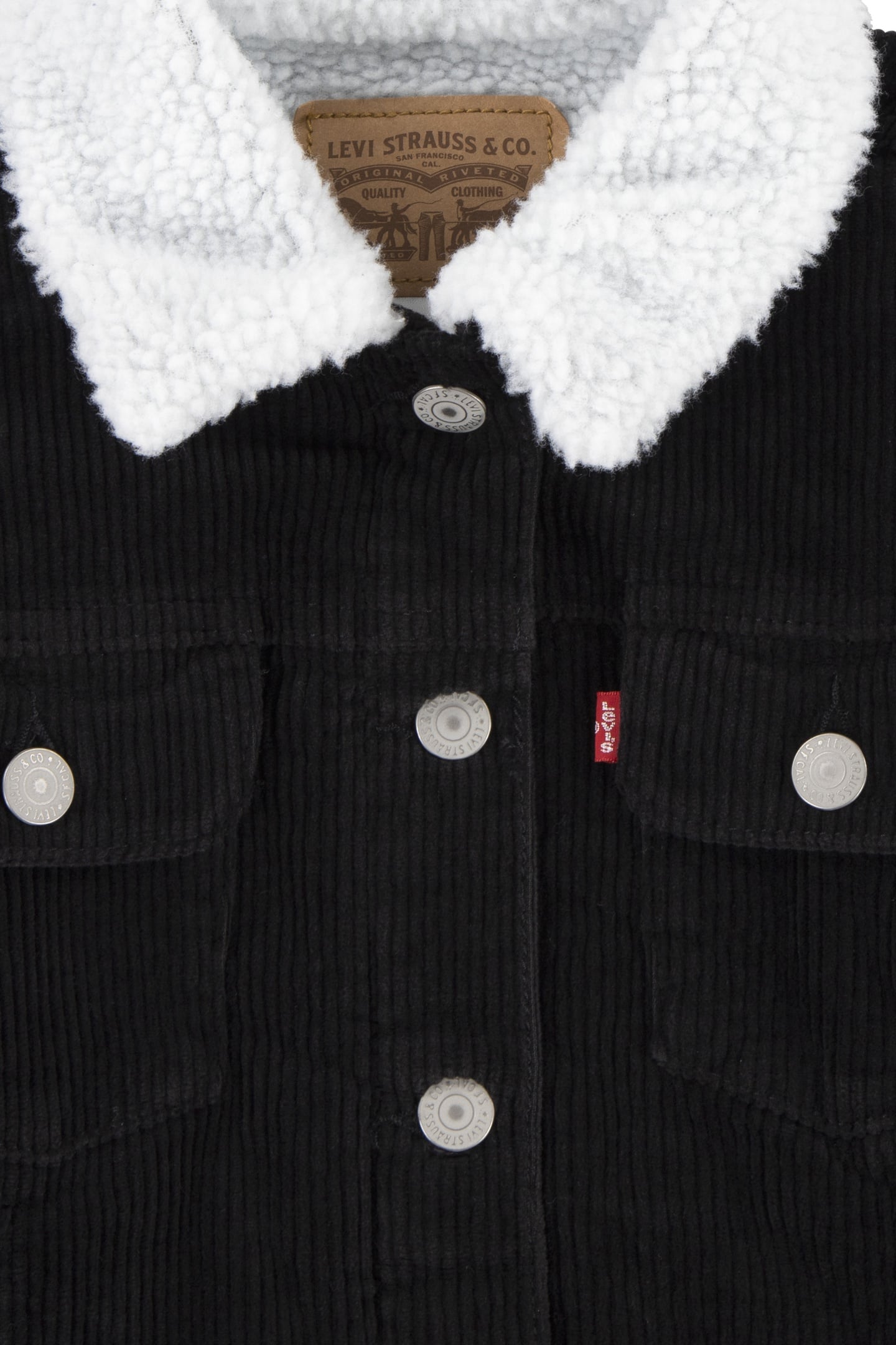 GIRLS BABY BAGGY CORDUROY TRUCKER JACKET BLACK 3