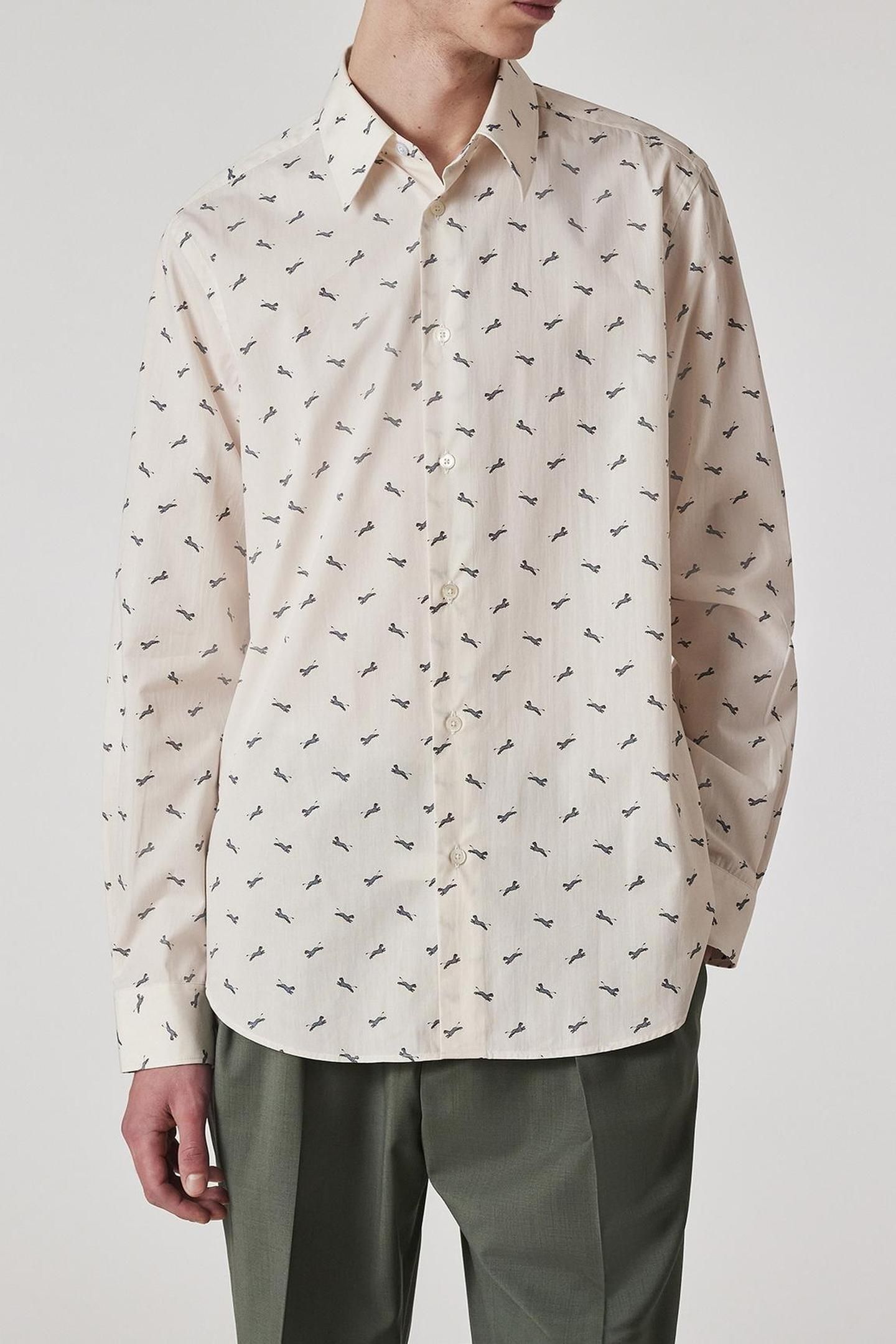 MENS S/C CASUAL FIT SHIRT IVORY 1