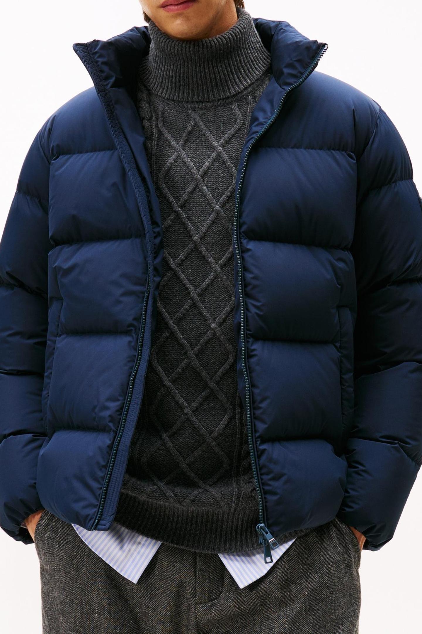 DOWN STAND PUFFER JACKET NAVY BLUE 5