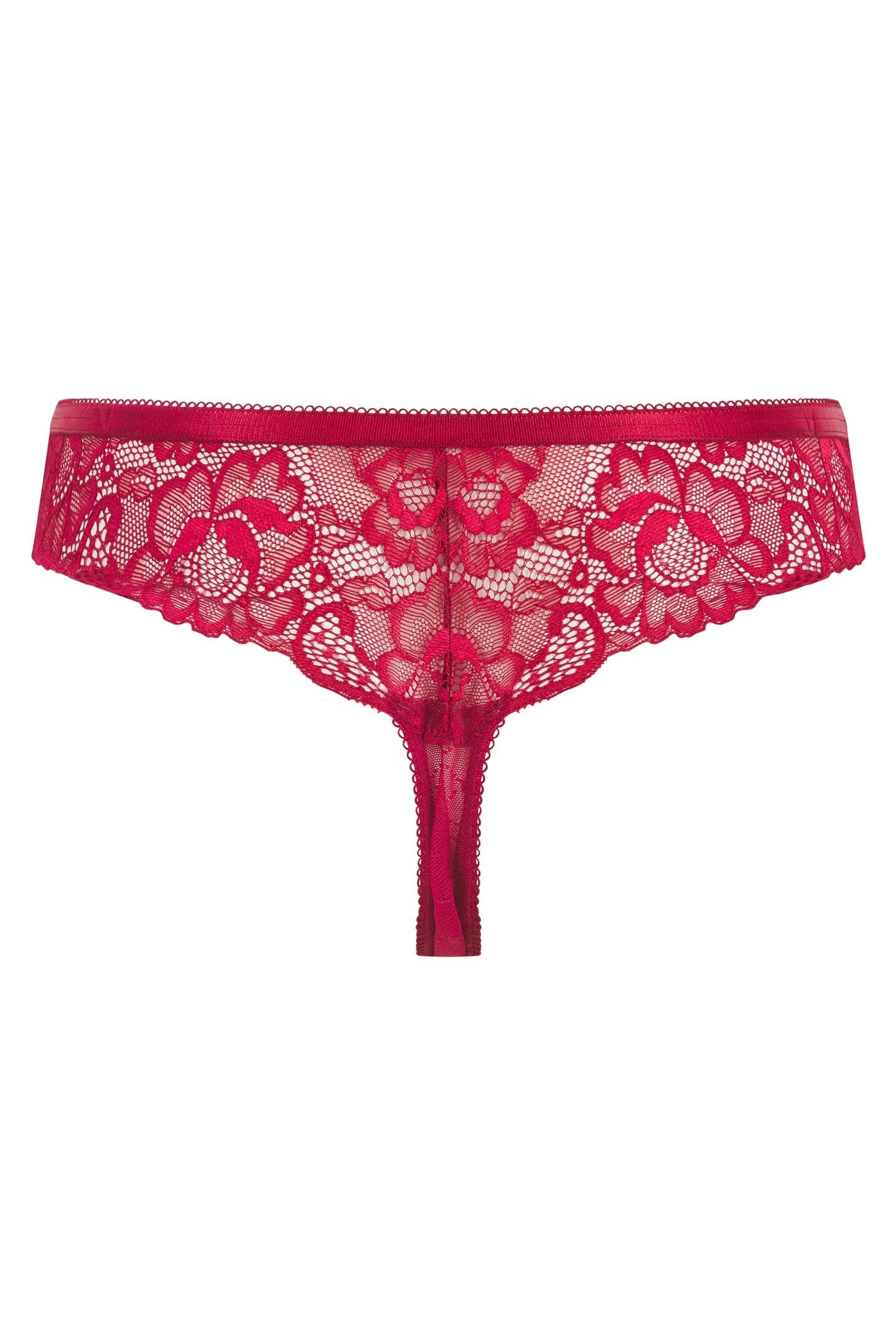 ELIZA 2PK SOLID MESH THONG MAUVE CHECK/SAVVY RED 4